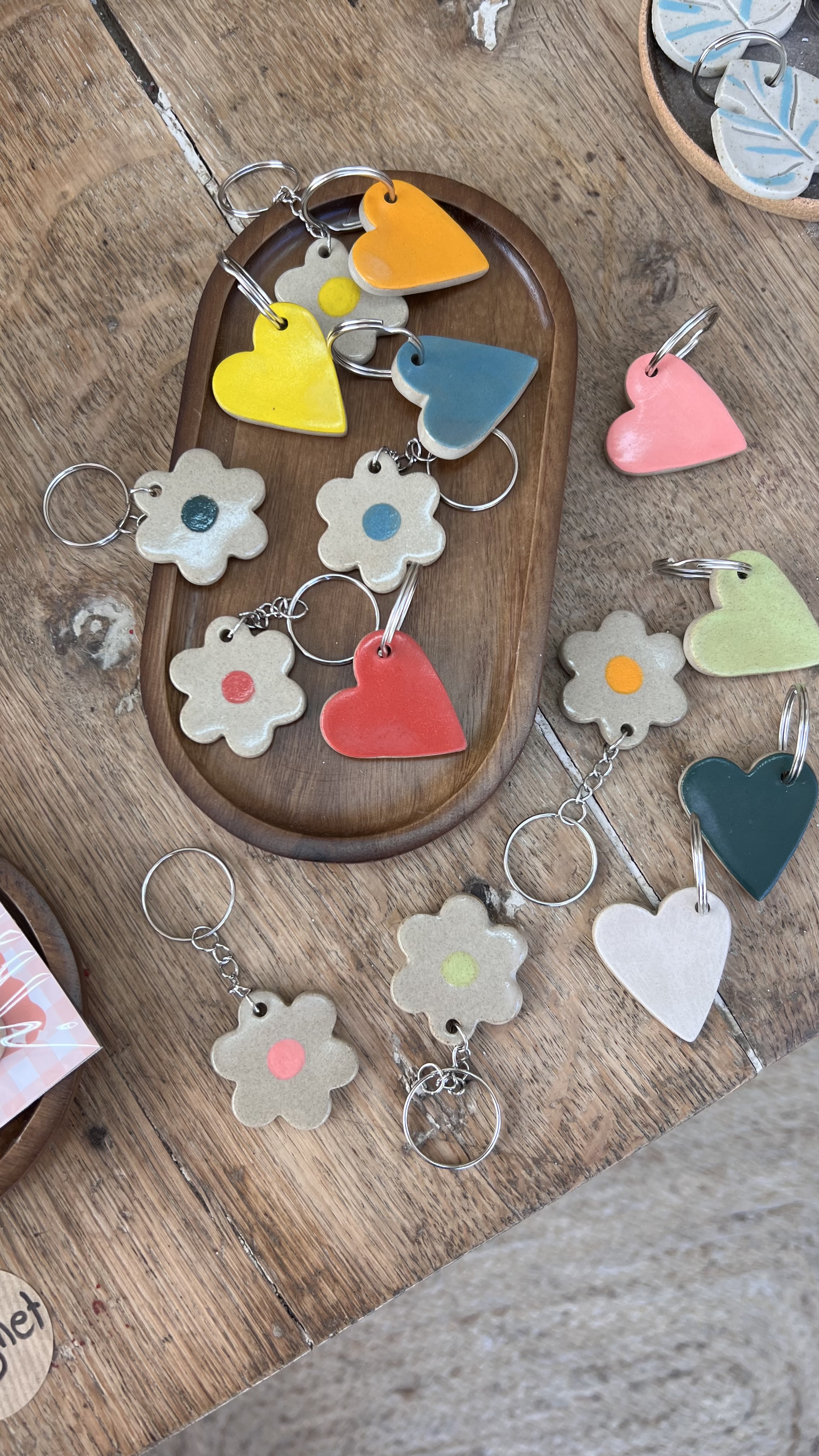 Porte-clés Cœur ou Fleur 