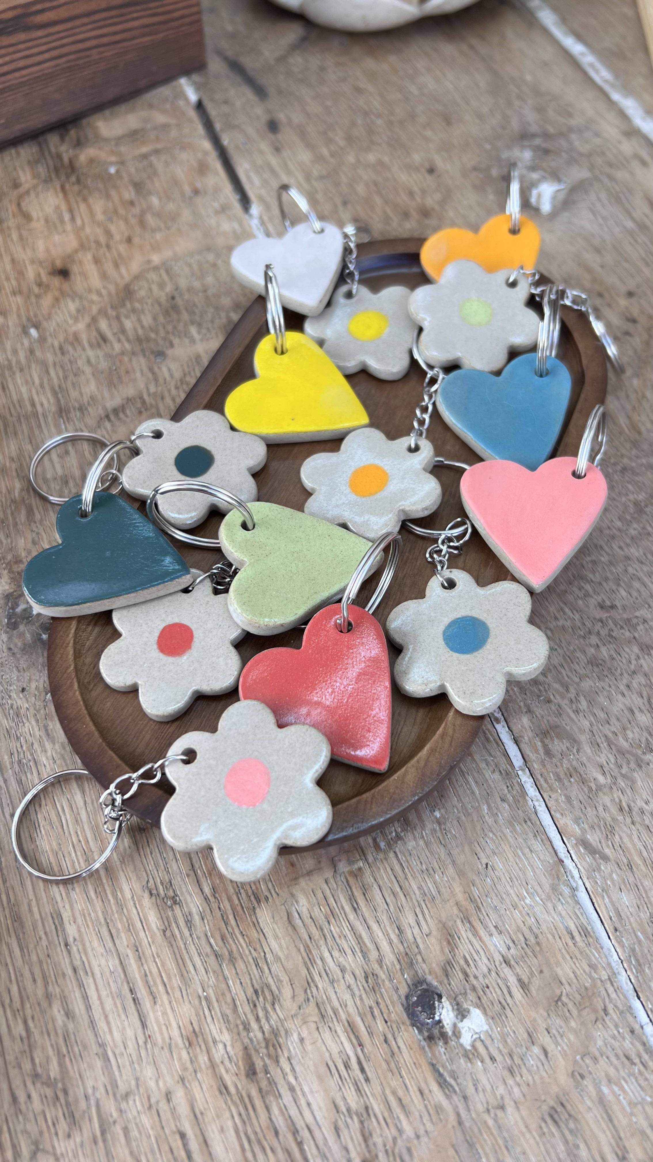 Porte-clés Cœur ou Fleur 