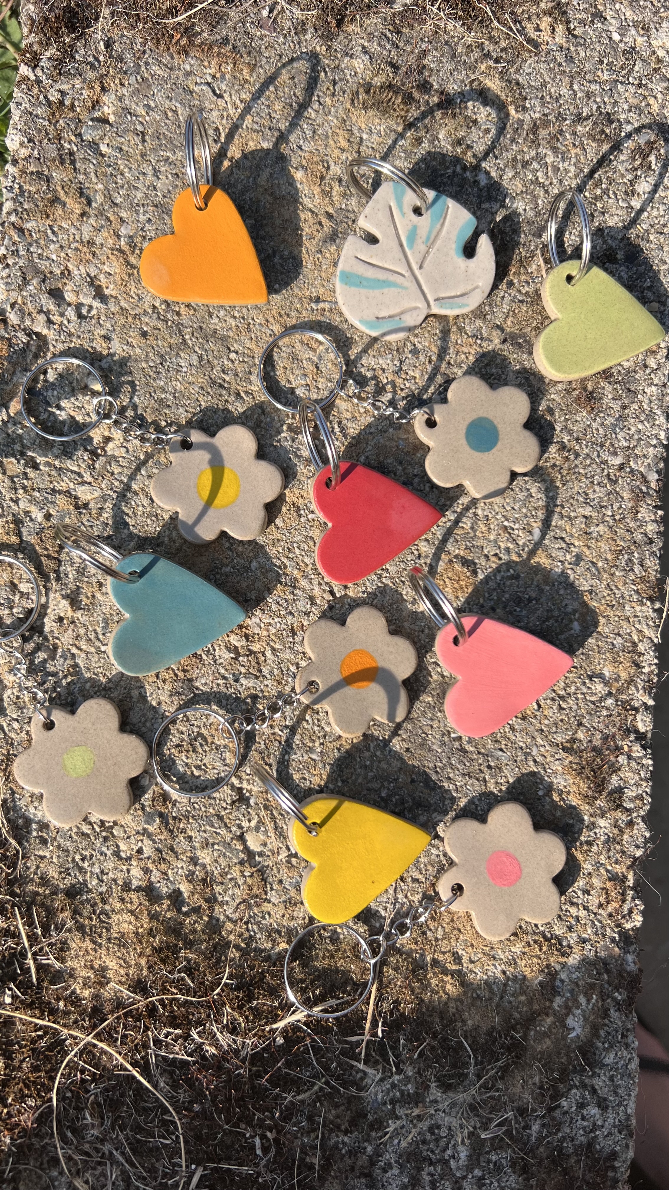 Porte-clés Cœur ou Fleur