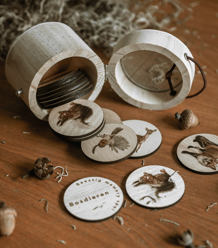 Beestig memory spel - Bosdieren