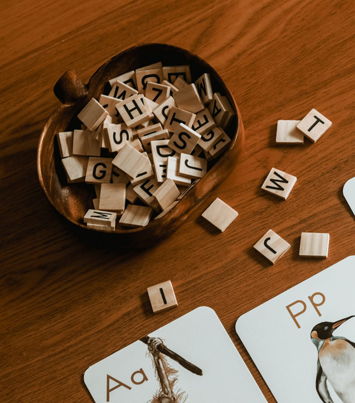 Houten letterblokjes