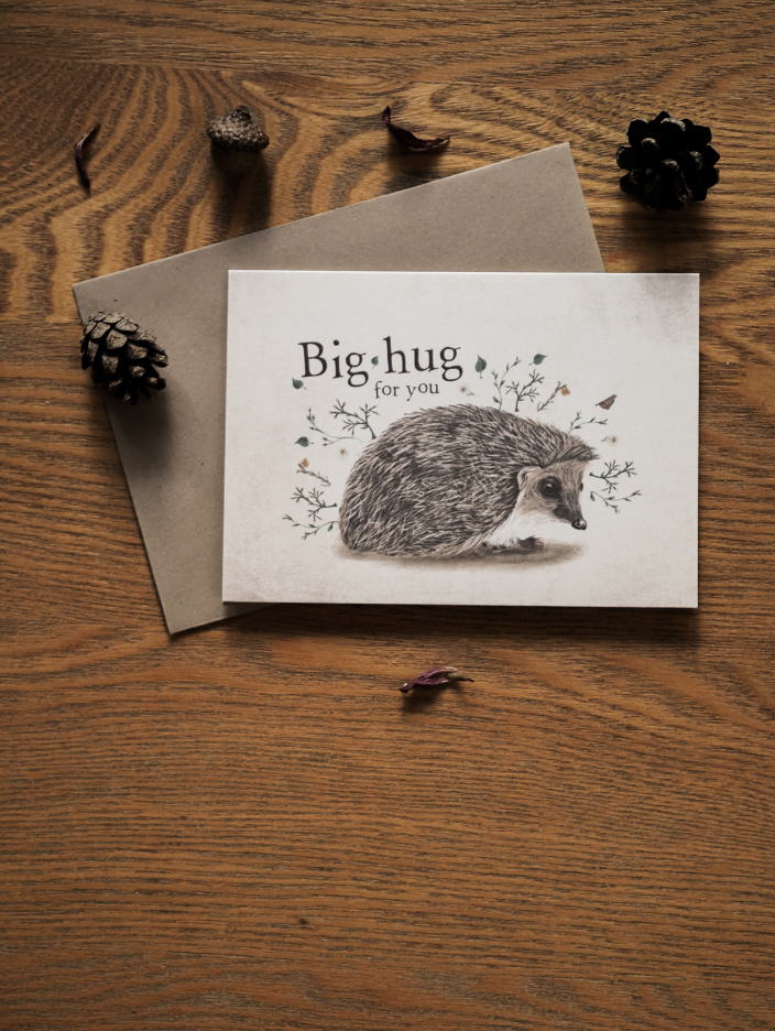 Postkaart Big hug for you