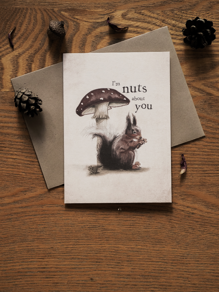 Postkaart I'm nuts about you