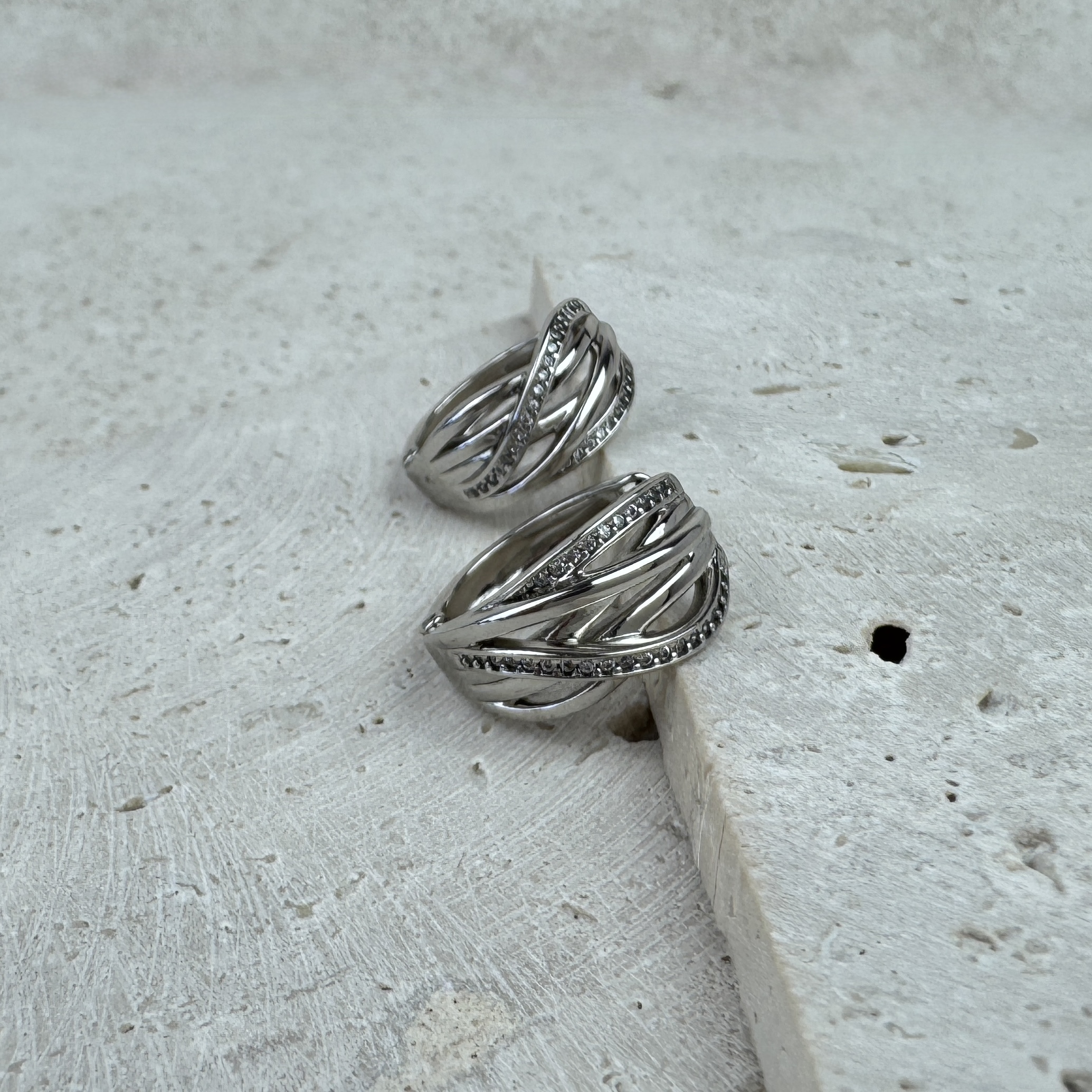 Auskarai Spindinti Banga