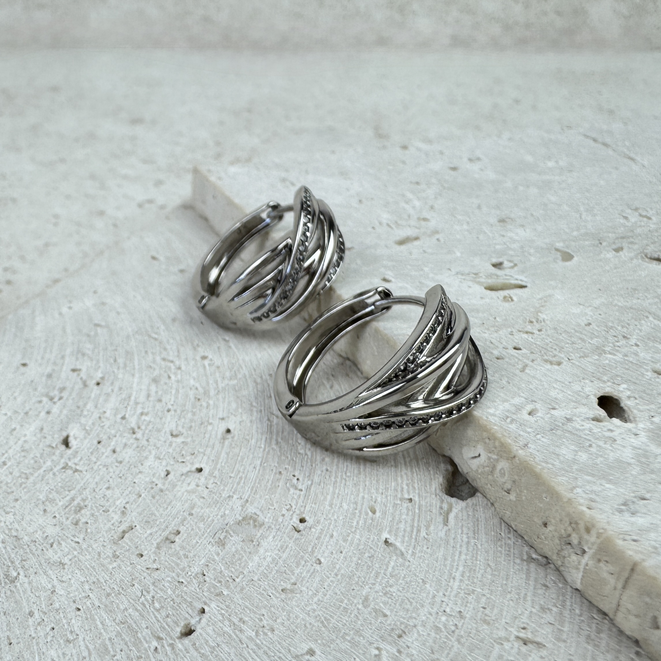 Auskarai Spindinti Banga