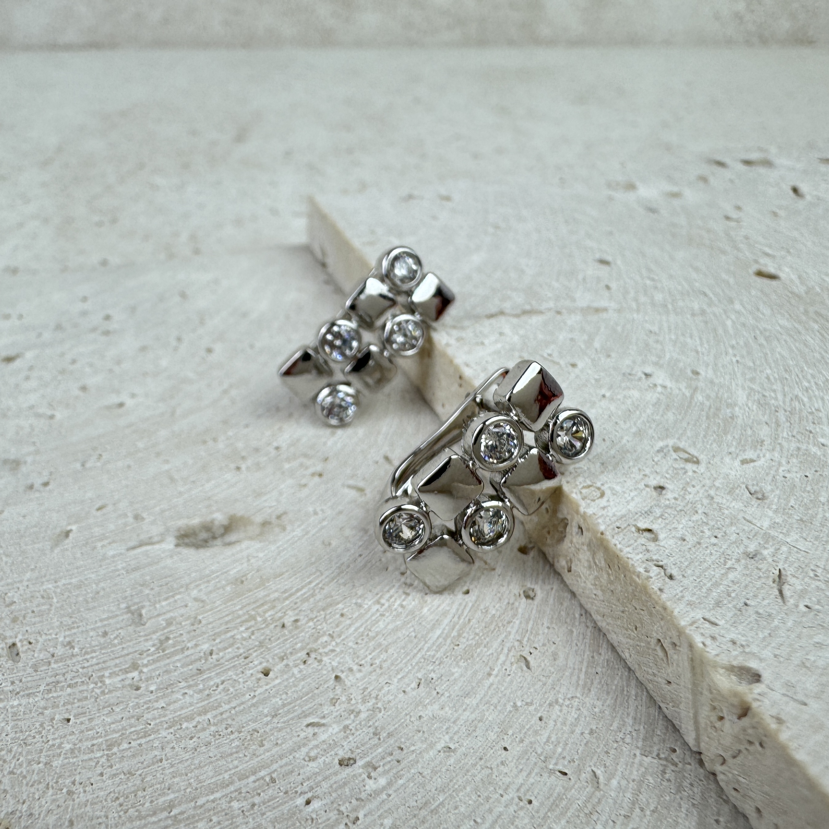 Auskarai Clear Spark