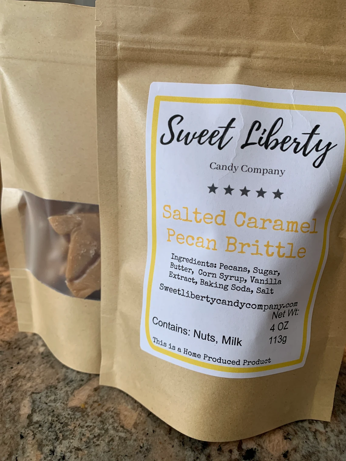 Salted Caramel Pecan Brittle