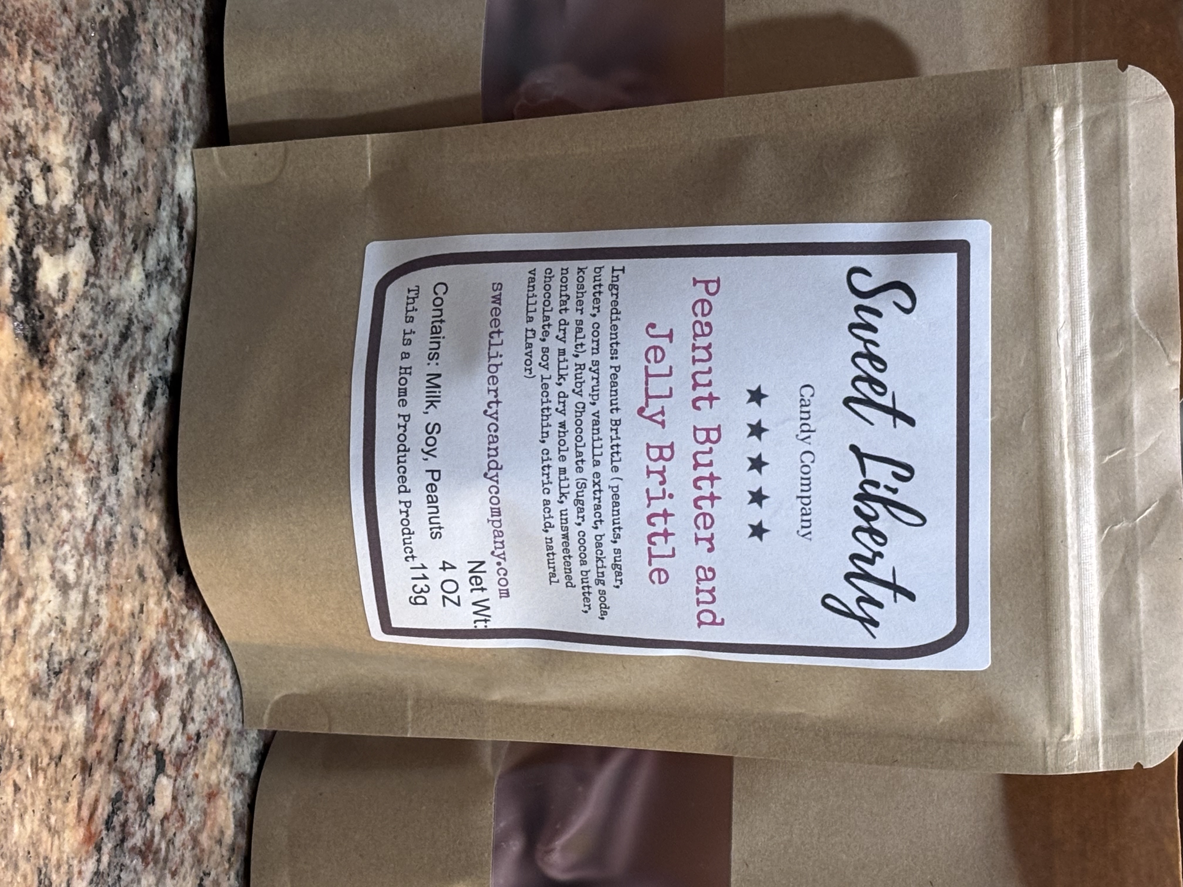 Peanut Butter and Jelly Brittle