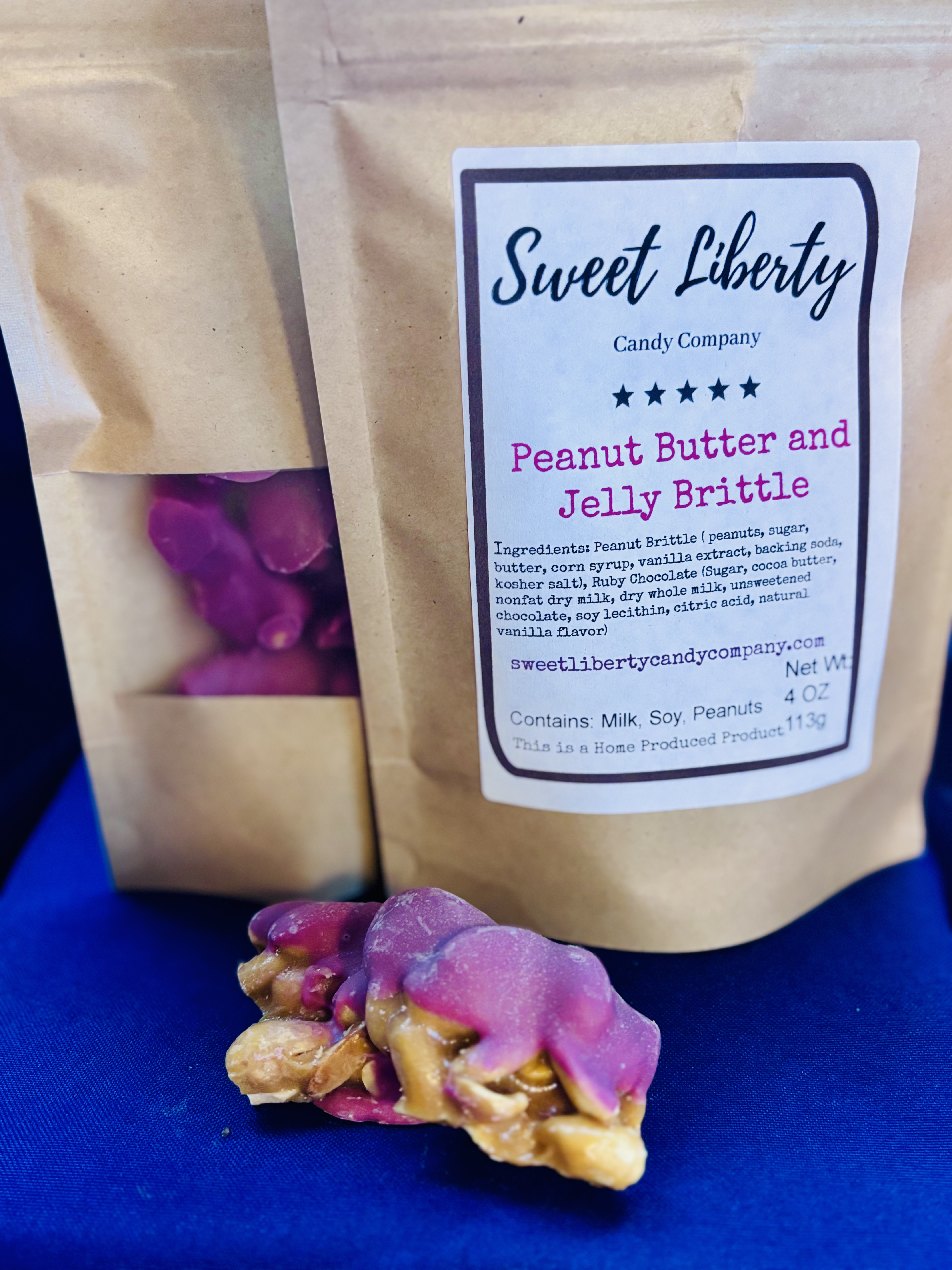 Peanut Butter and Jelly Brittle