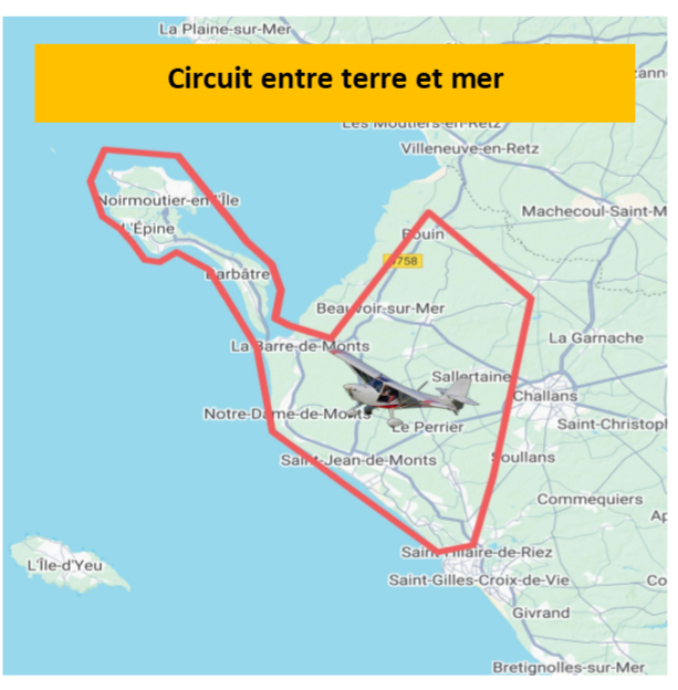 1 heure de vol autour de l'île de Noirmoutier , les plages de Vendée, et le marais breton