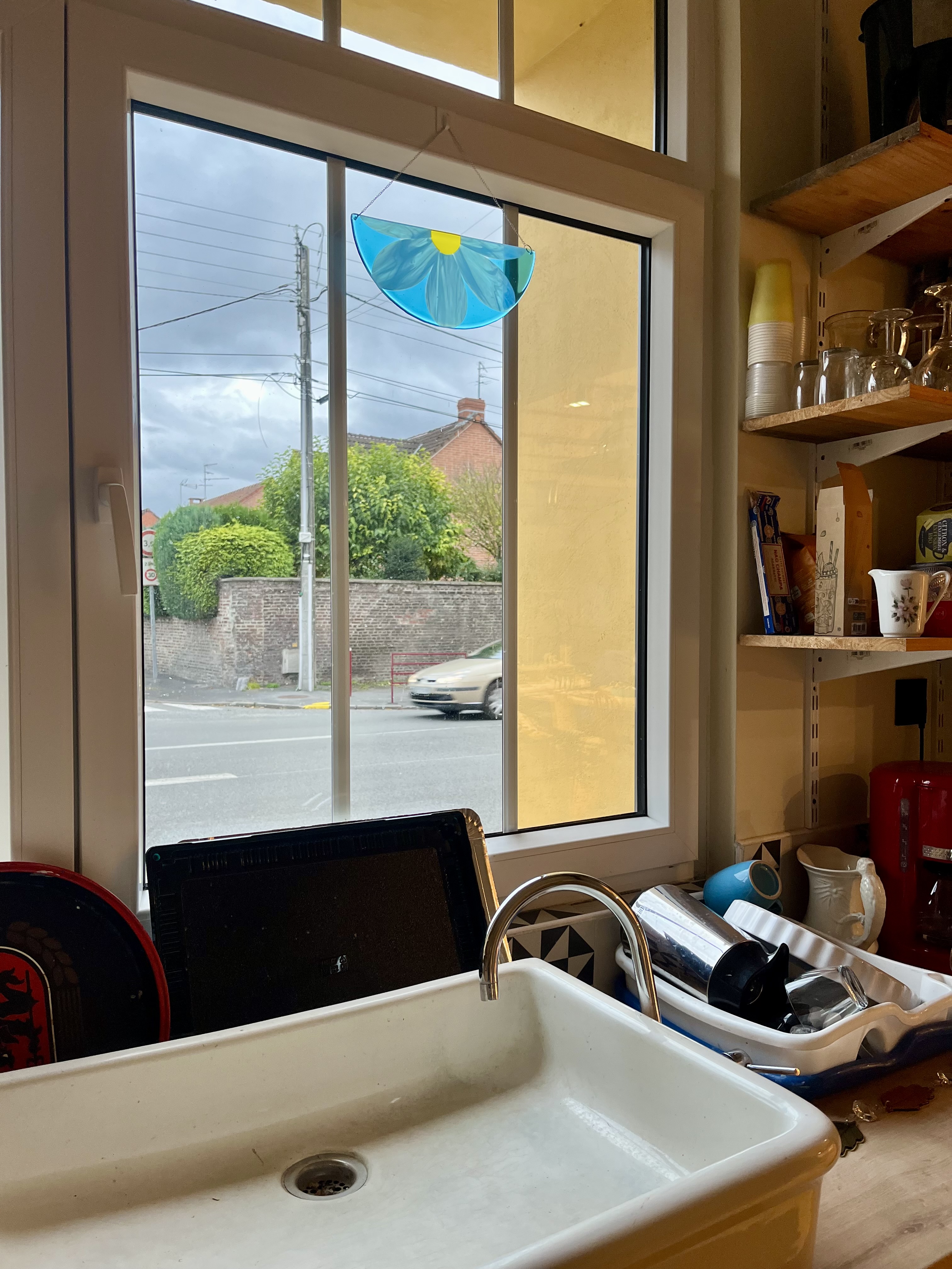 Fleur bleue - Arc de fenêtre 