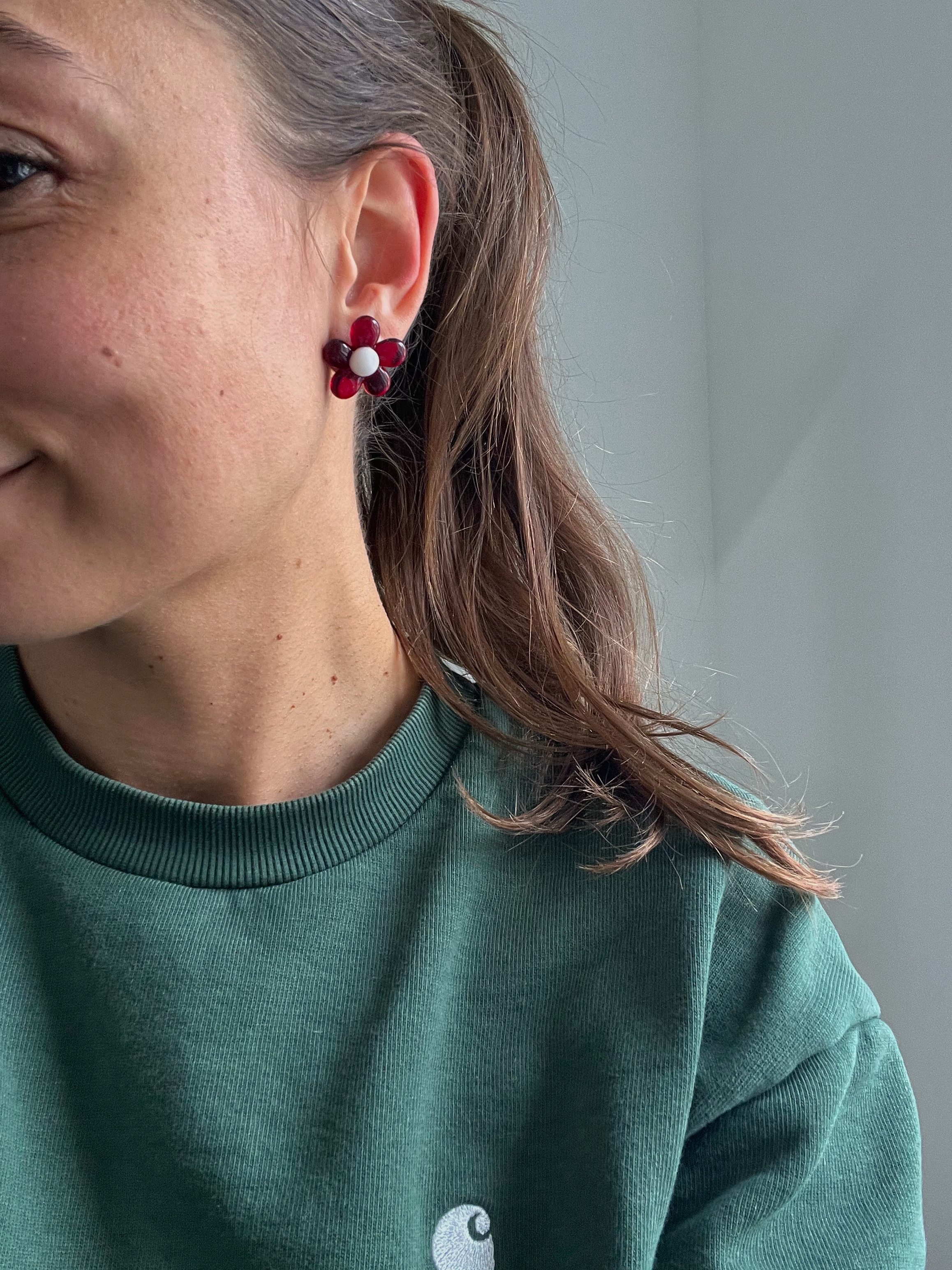 Boucles d'oreilles fleuries