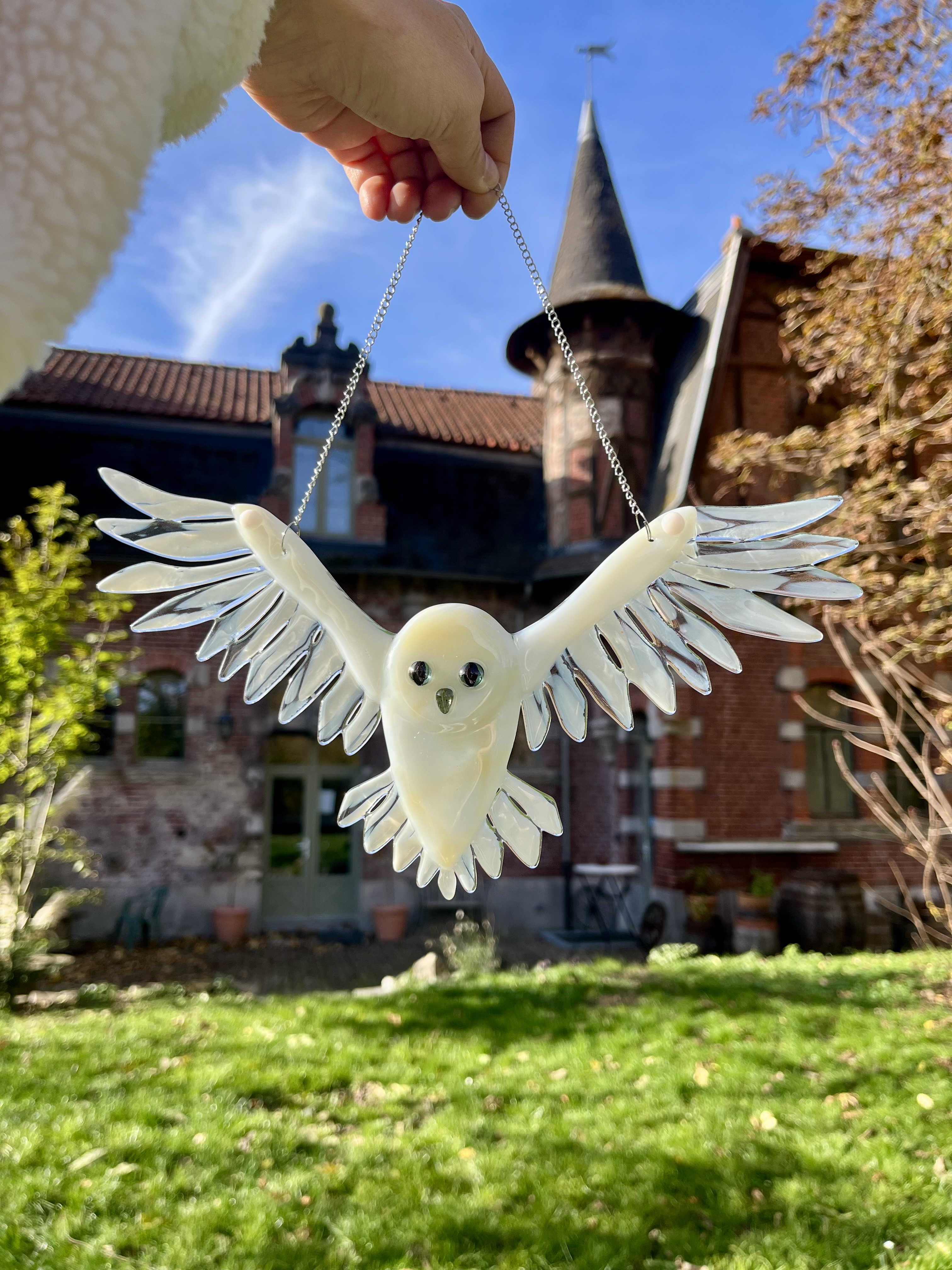 Chouette blanche à suspendre