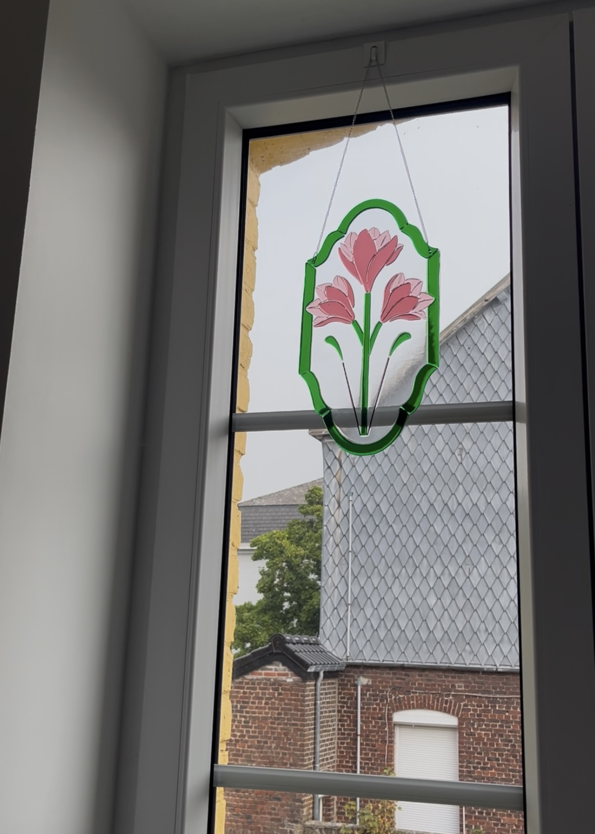 Décoration de fenêtre Art nouveau - Trois fleurs