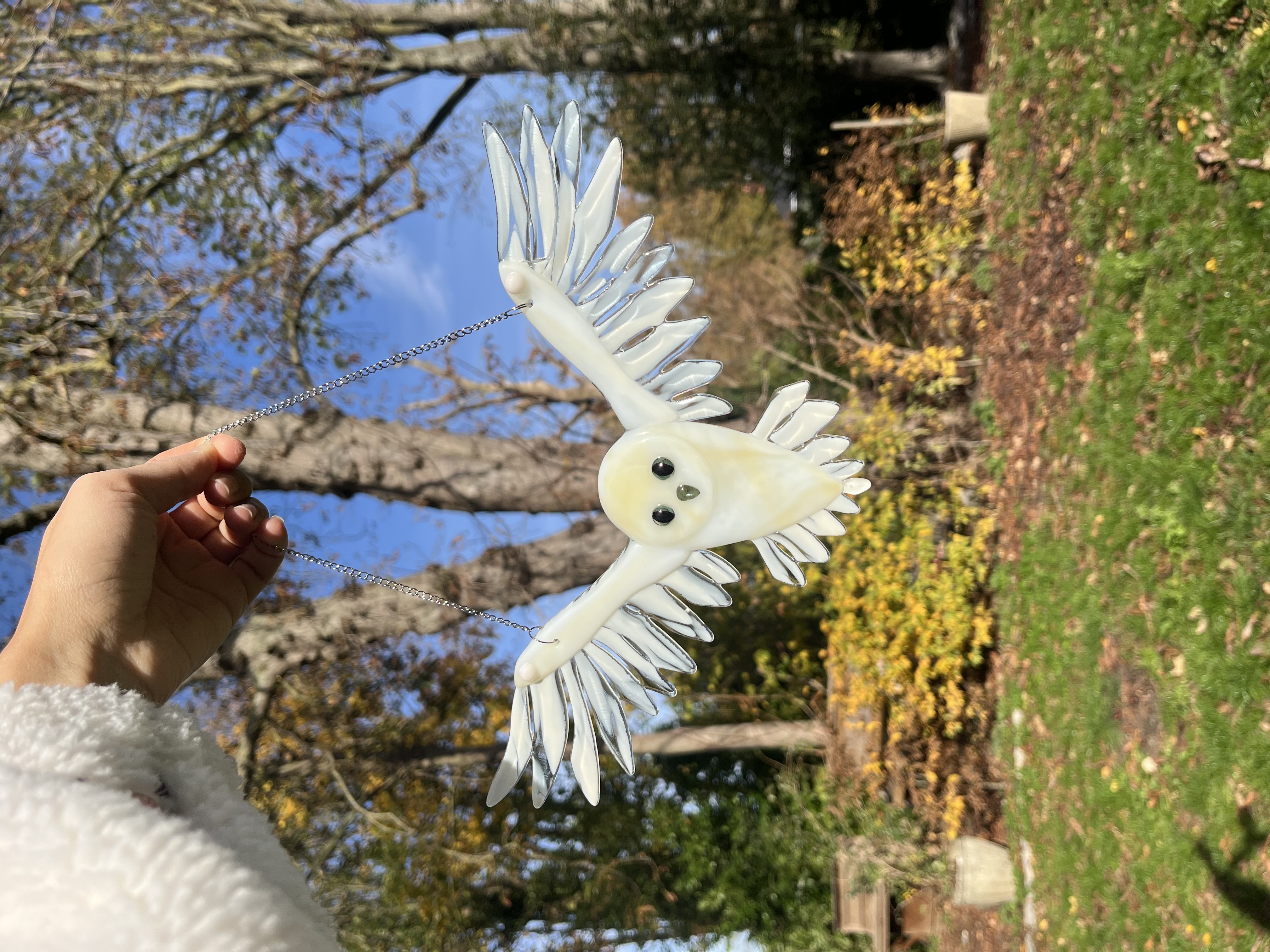 Chouette blanche à suspendre