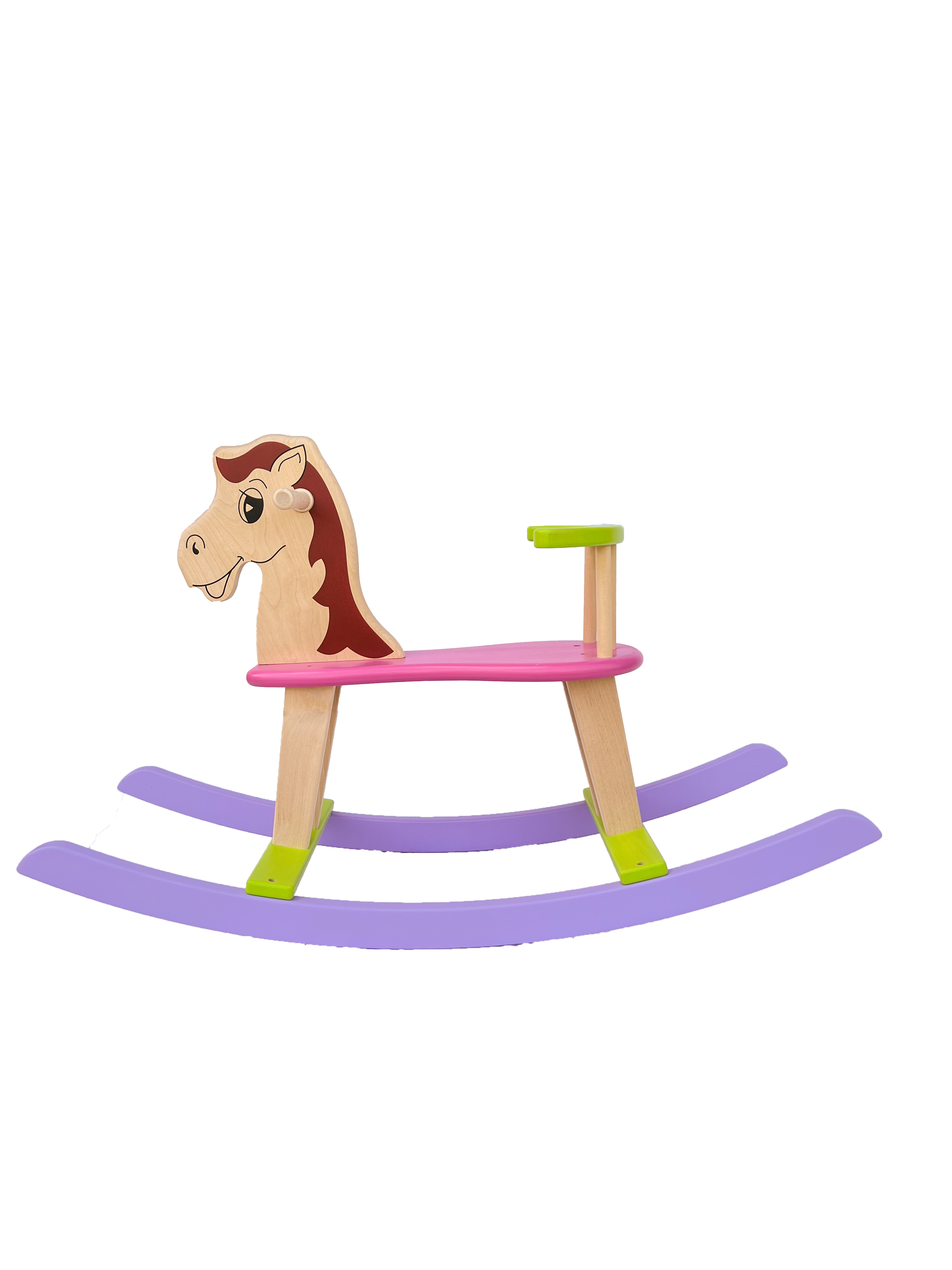 Medinis arkliukas - sūpuoklės (Spalvotas)