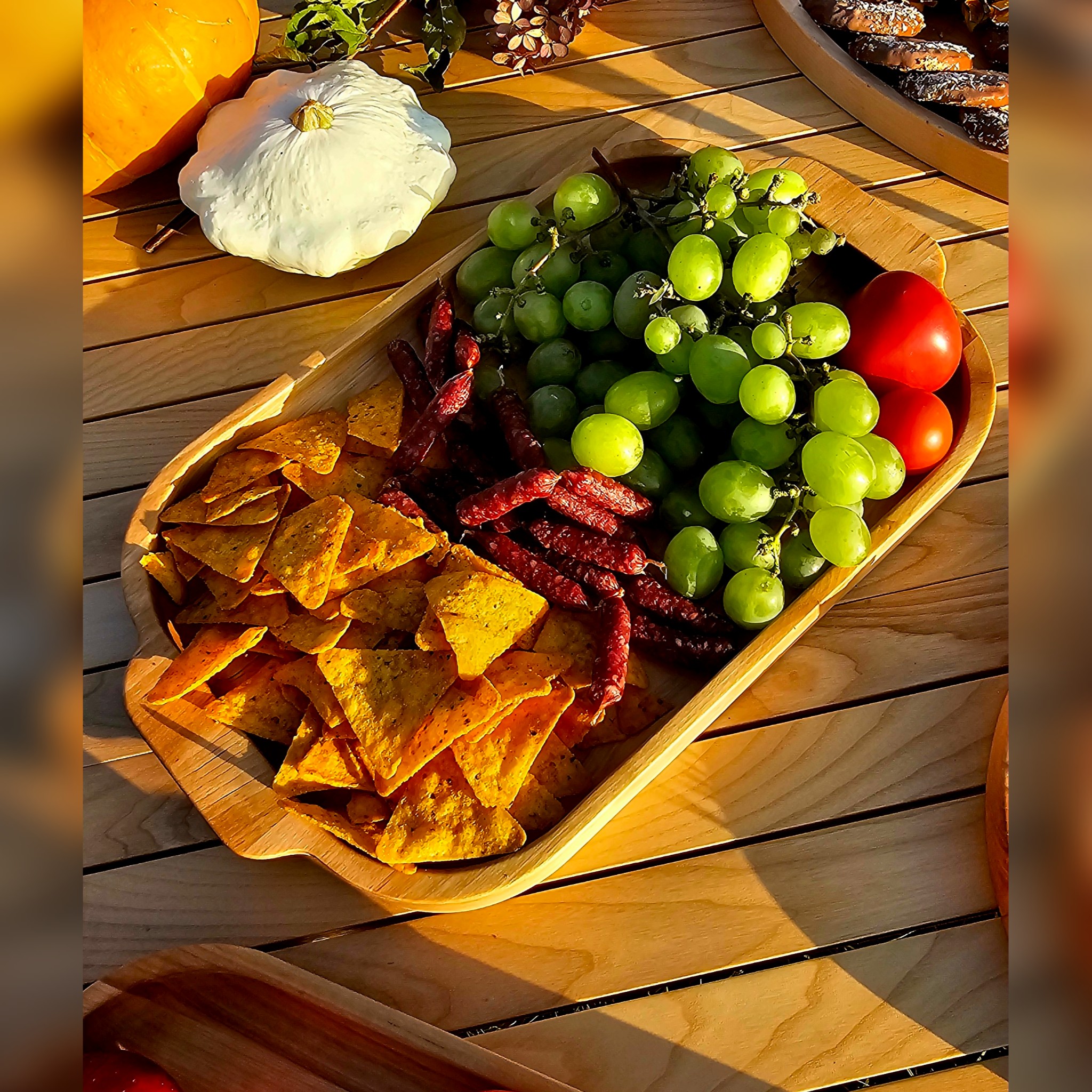 Stačiakampis medinis padėklas