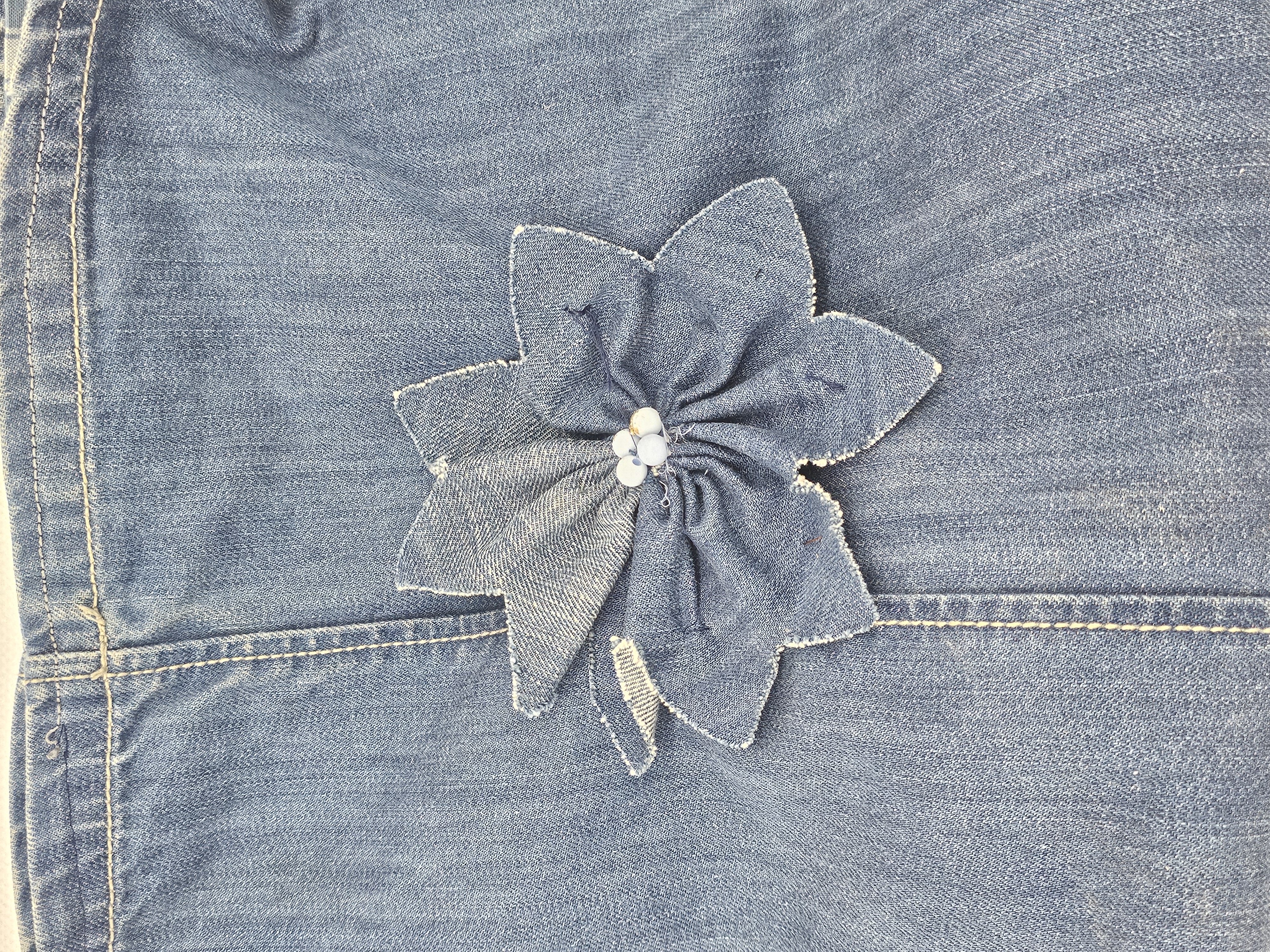 Sac mono fleur jeans