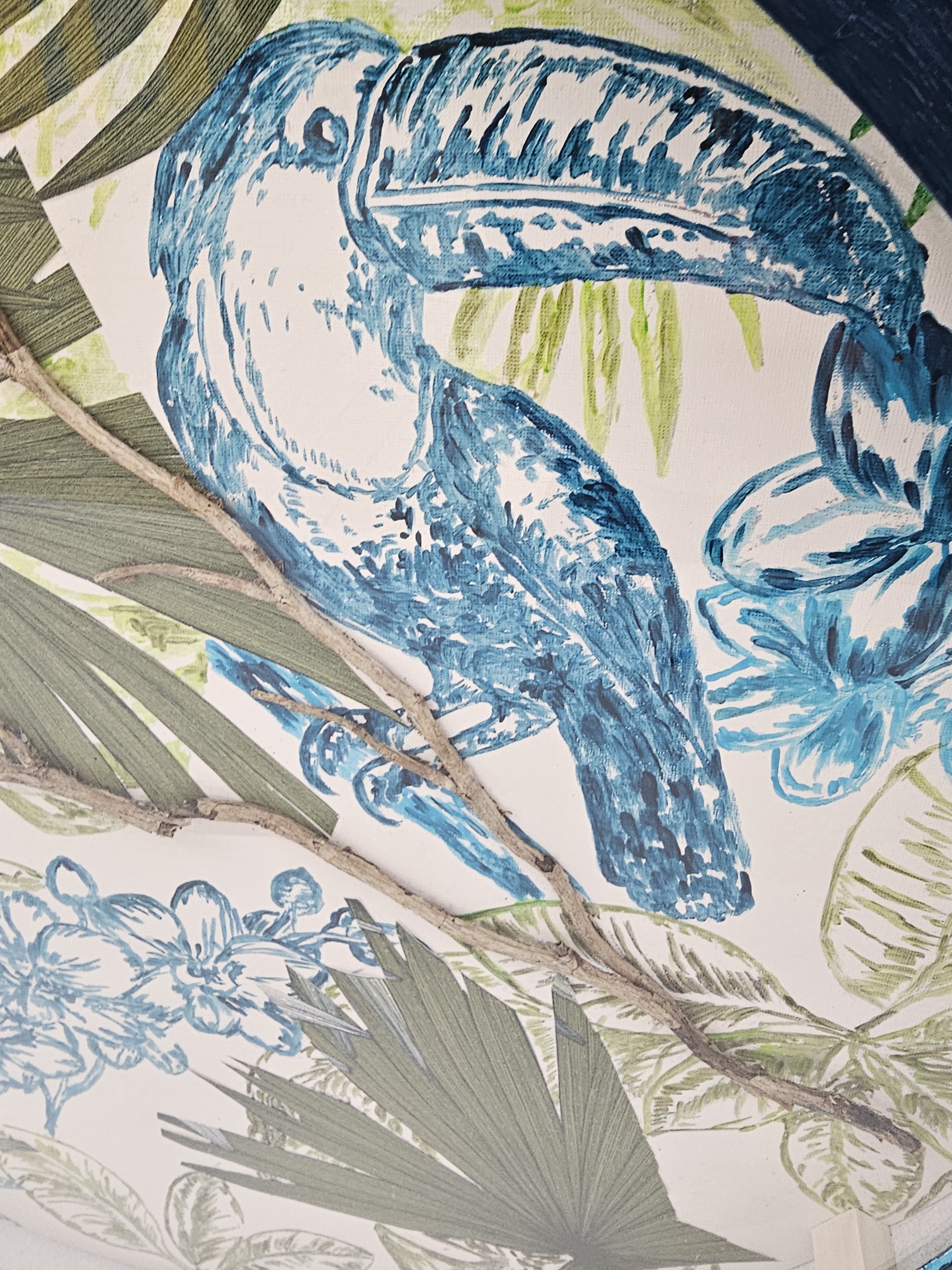 Tableau toucan bleu