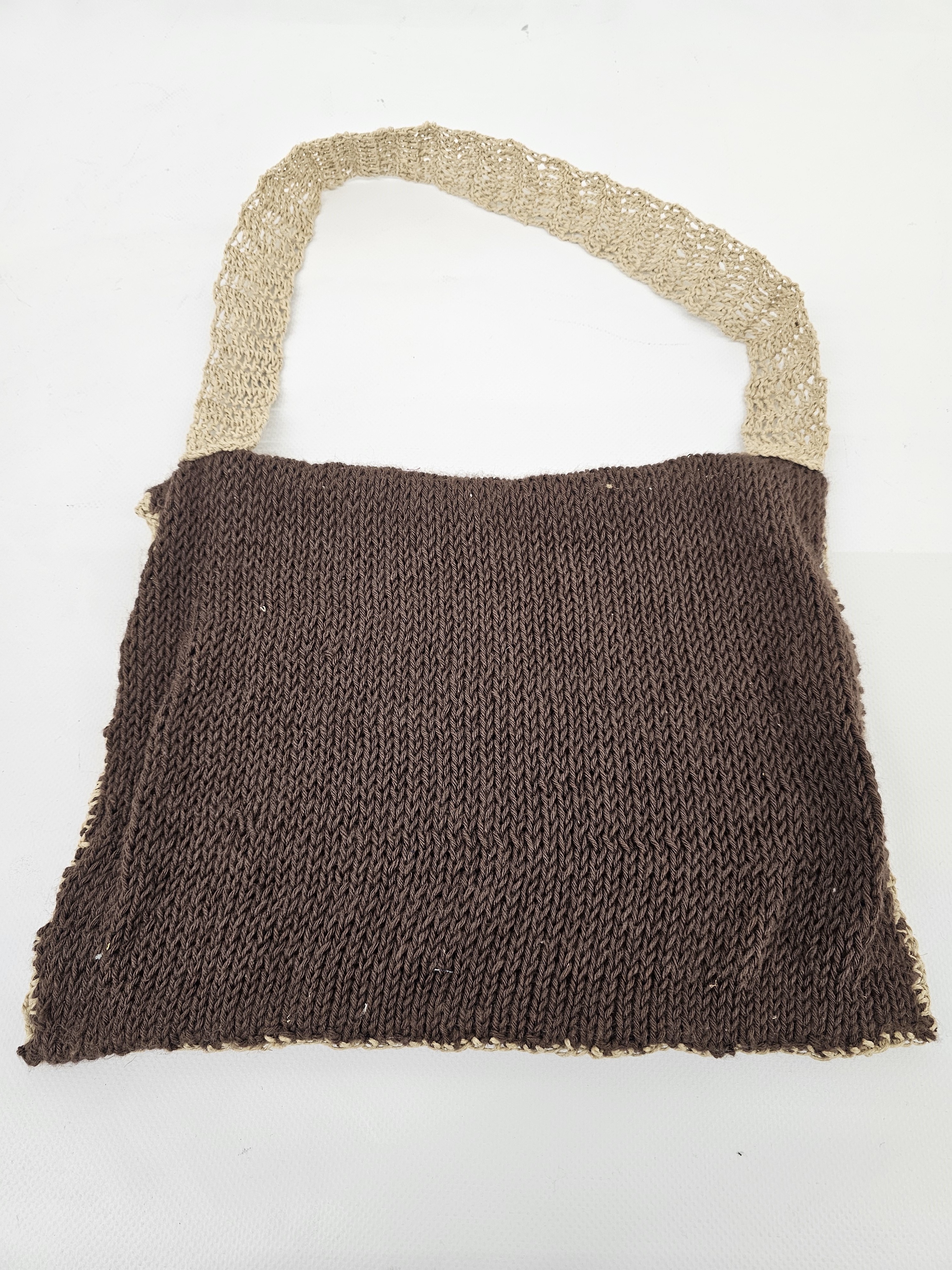 Sac tricot brun