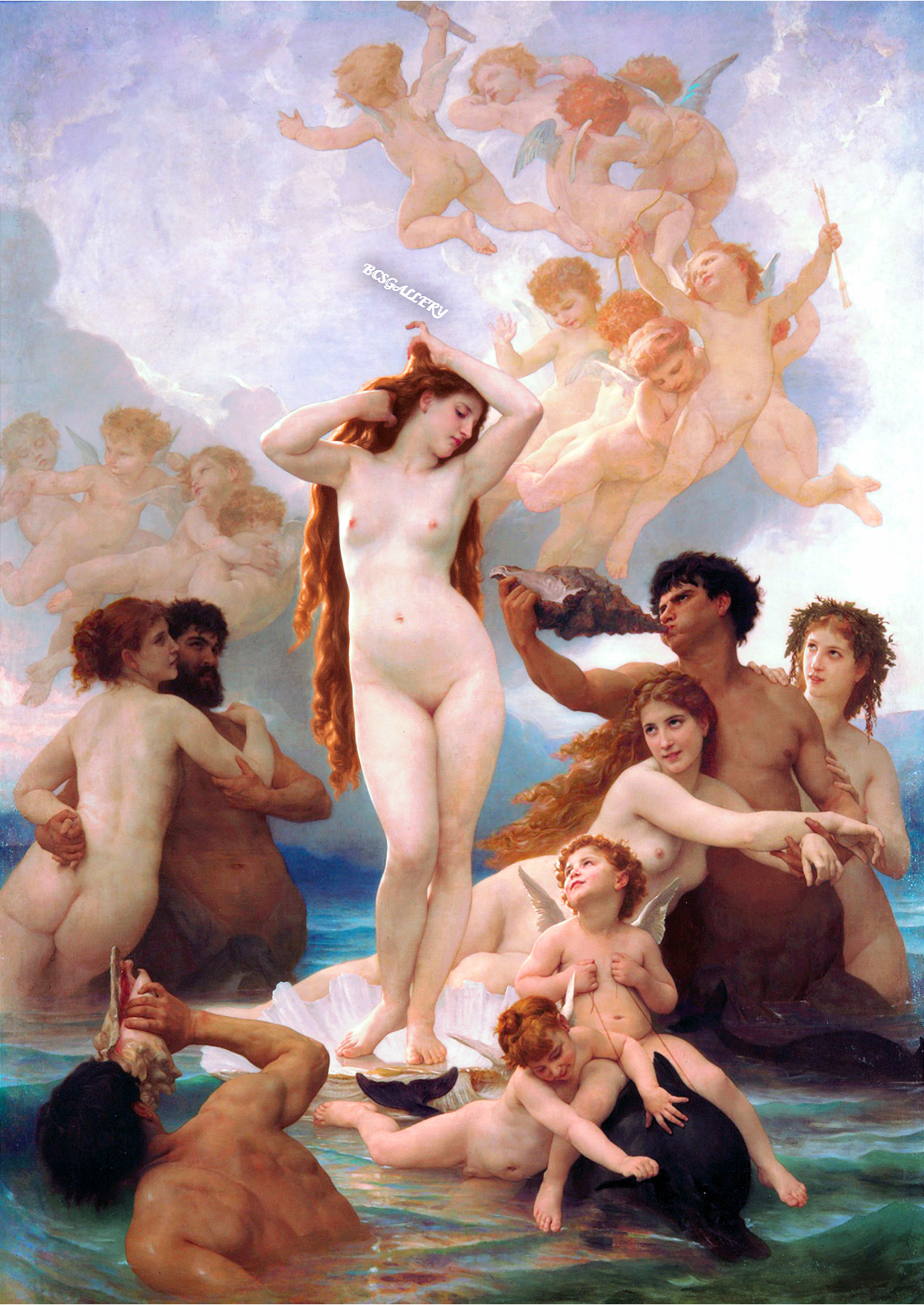 The Birth of Venus by William-Adolphe Bouguereau Reproduction