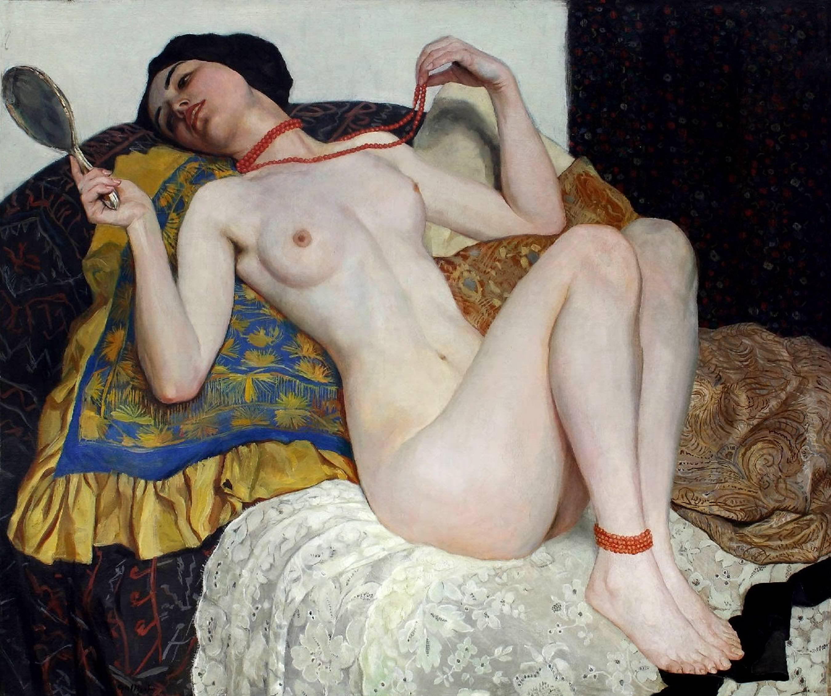 The Coral Necklace (Die Korallenkette) by Wilhelm Gallhof Reproduction