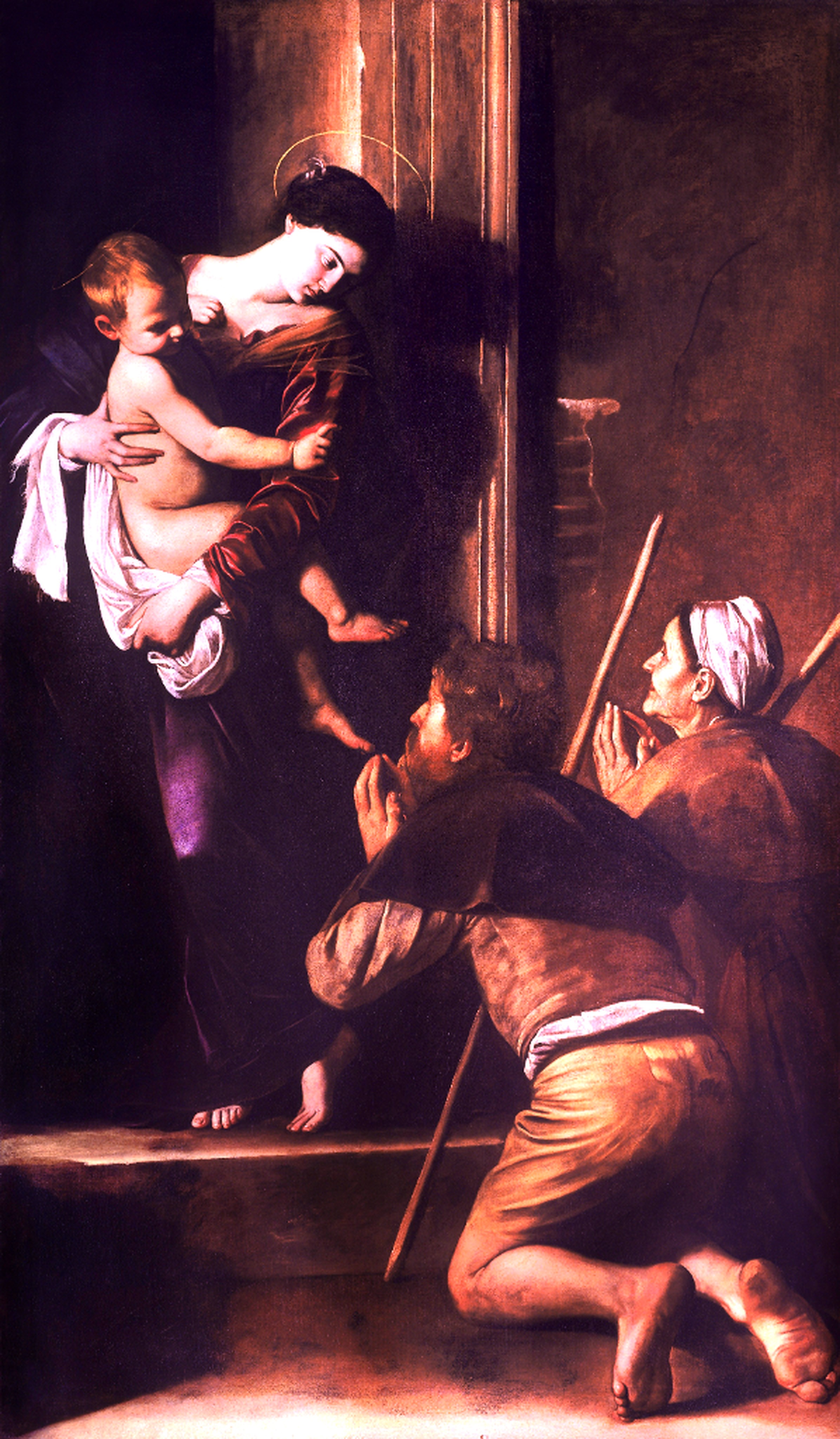 Madonna di Loreto (Pilgrim's Madonna) by Caravaggio reproduction