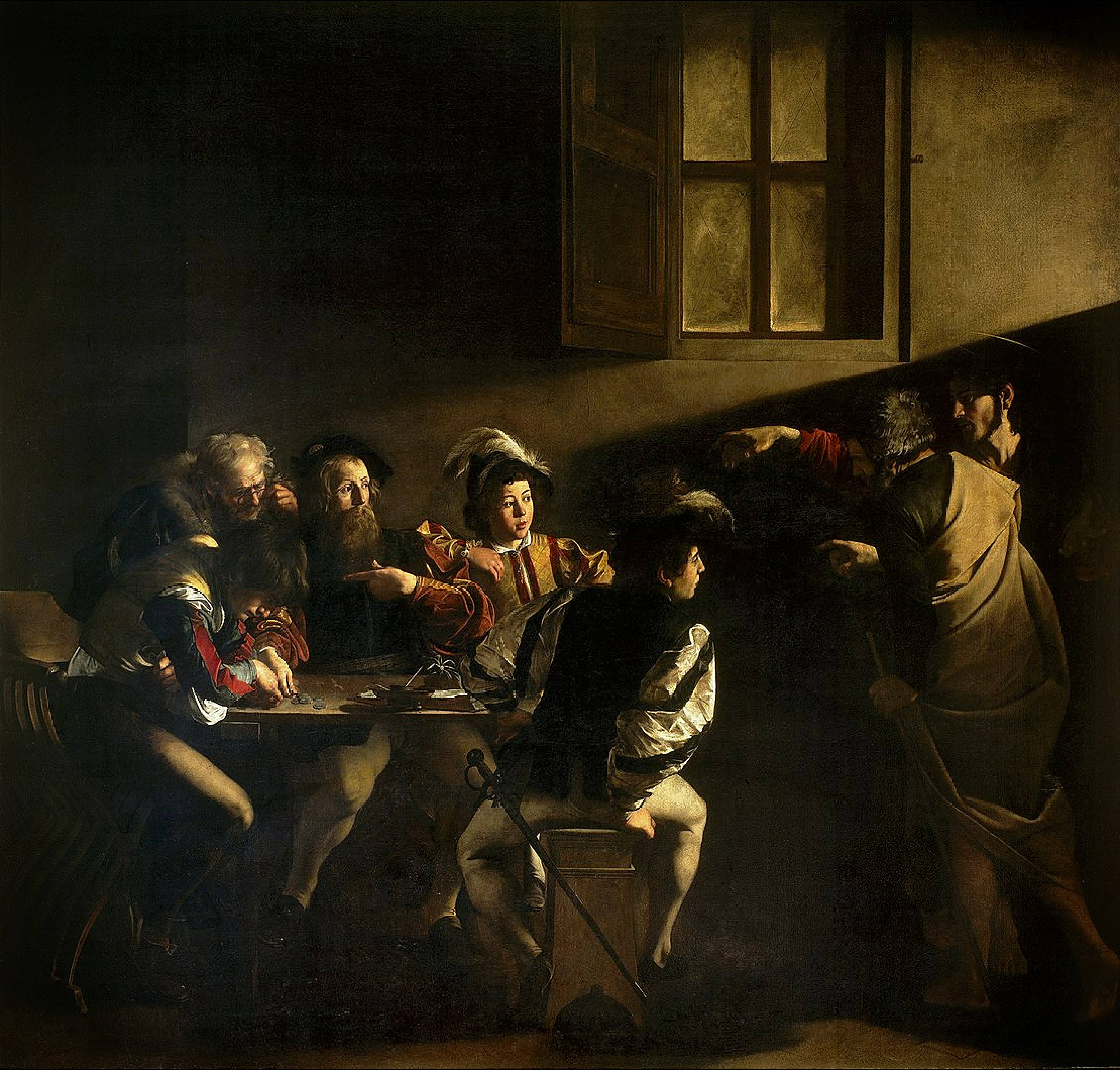 The Calling of Saint Matthew by Caravaggio reproduction