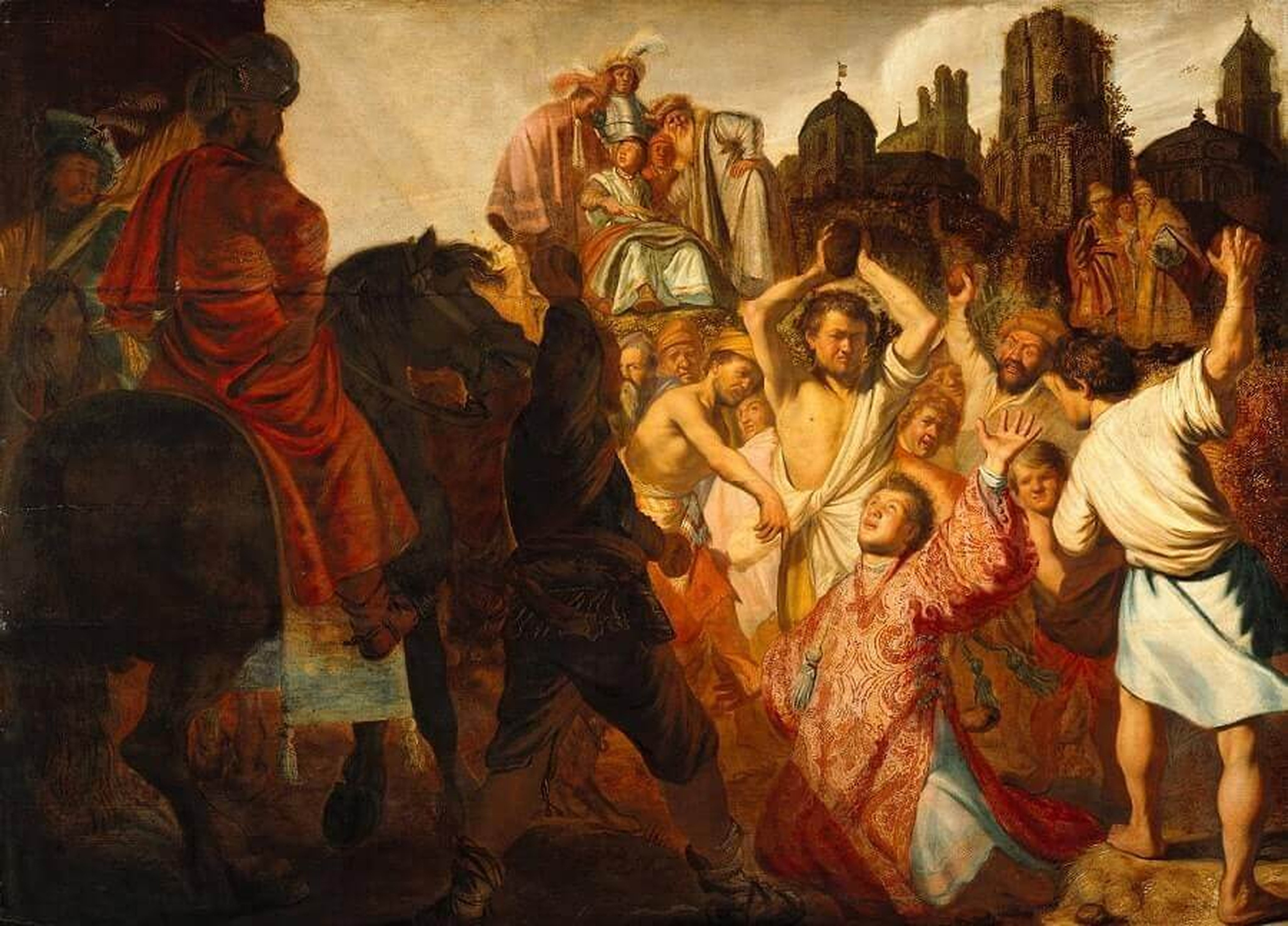 The Stoning of Saint Stephen by Rembrandt Van Rijn reproduction
