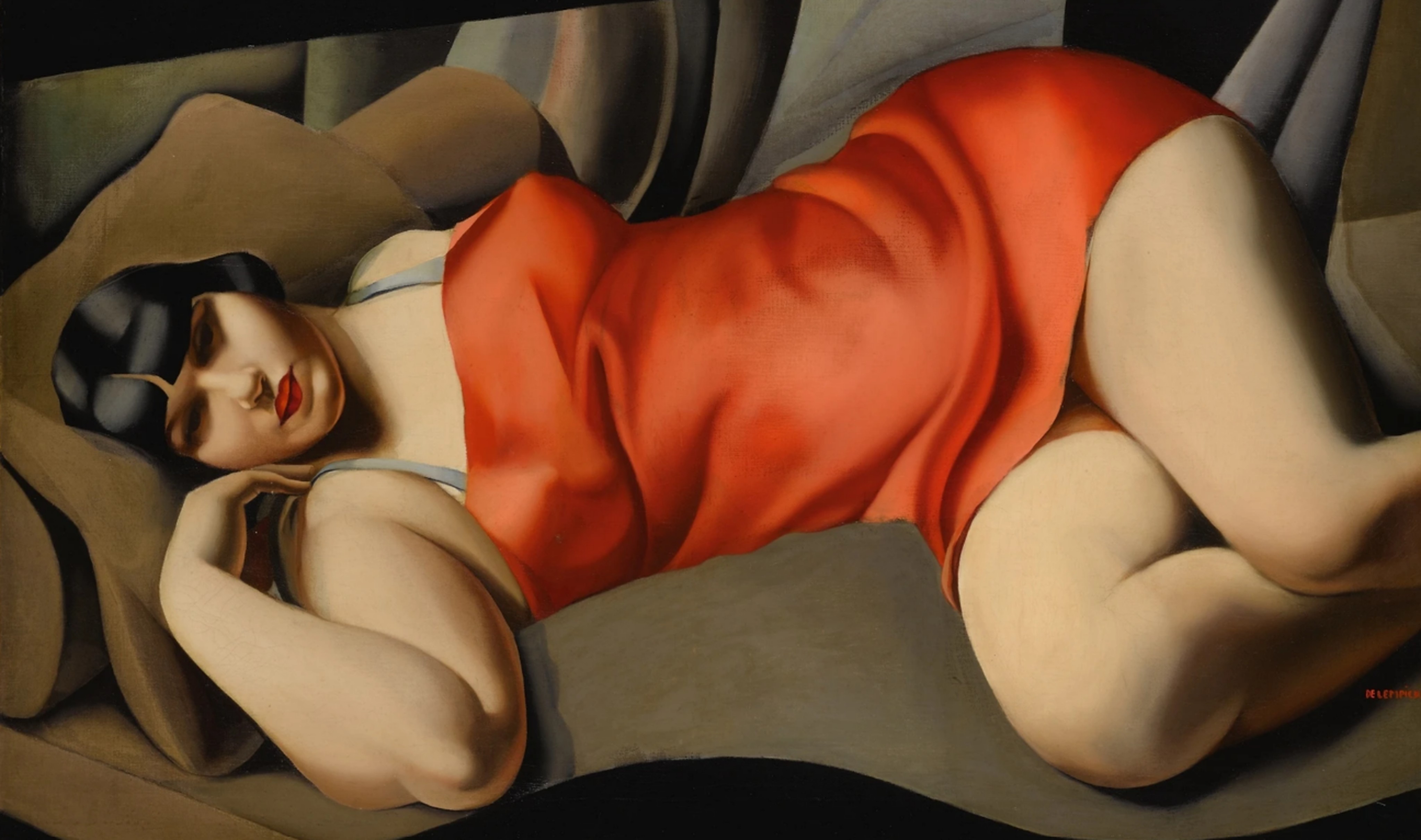 La Tunique Rose by Tamara de Lempicka Reproduction