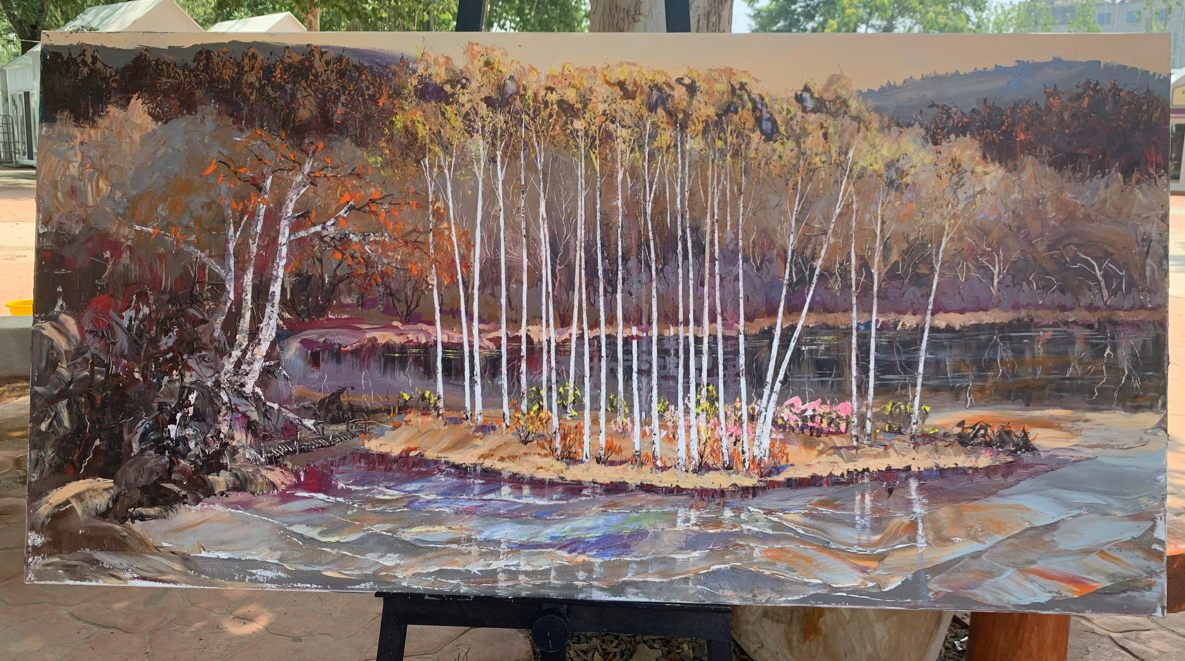Original "Solace" Oil Painting On Canvas hand painted by John Lu