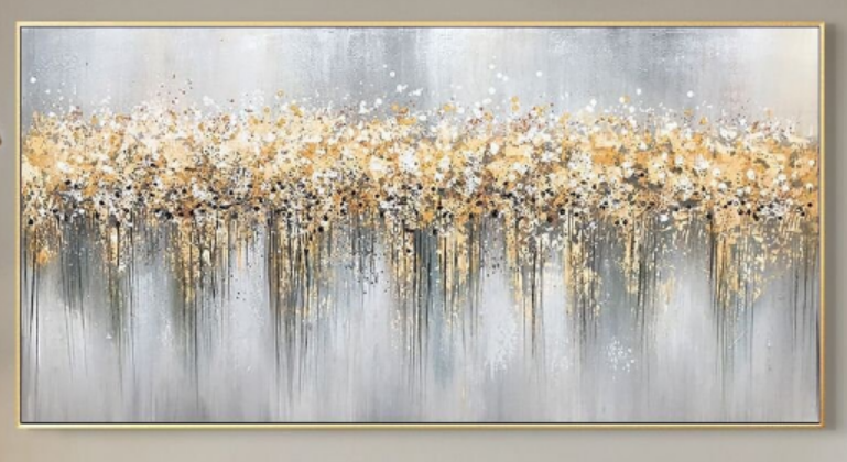Abstract Misty Forest Oil Original Painting on Canvas