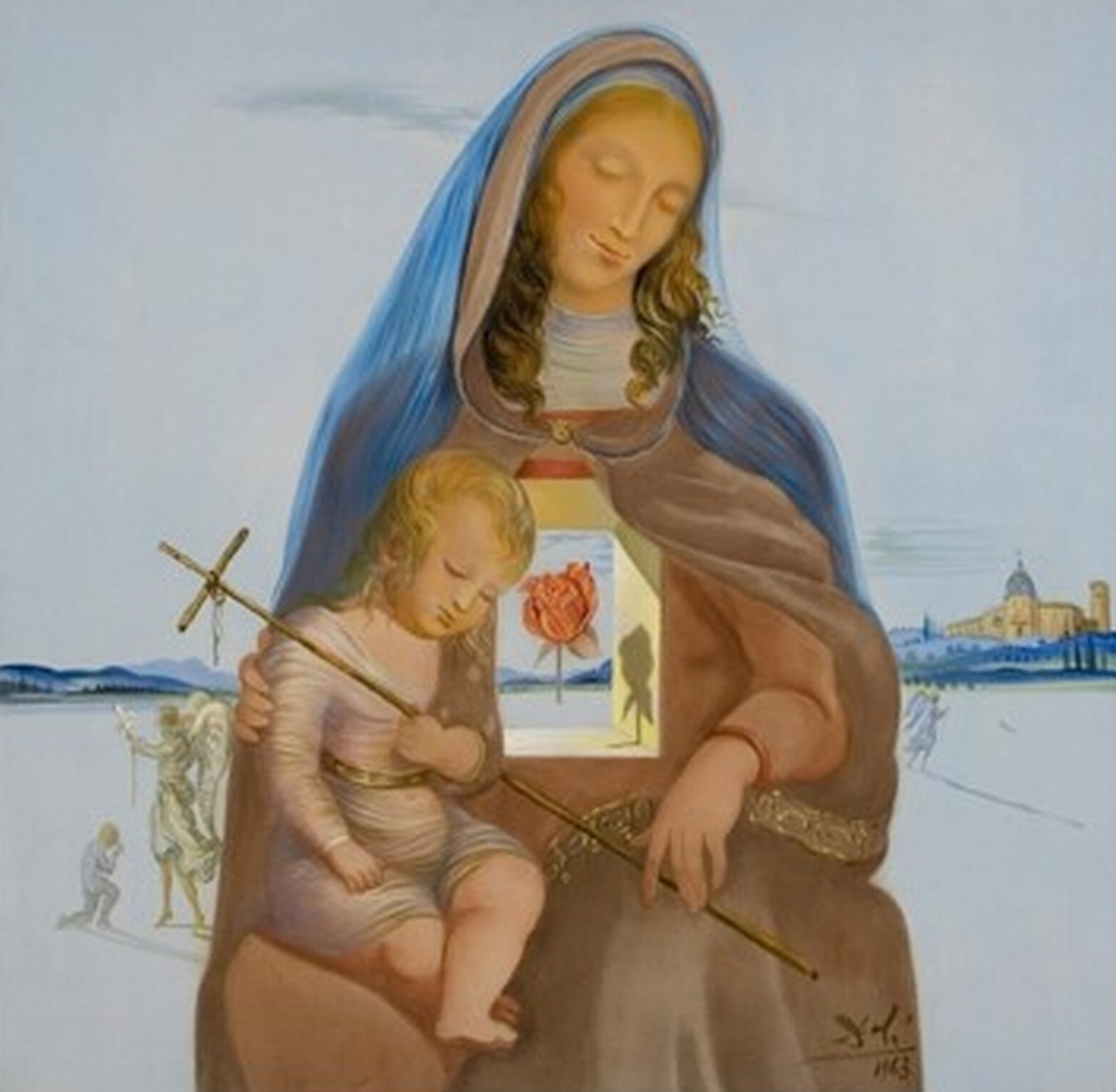 The Mystical Rose Madonna by Salvador Dali Reproduction