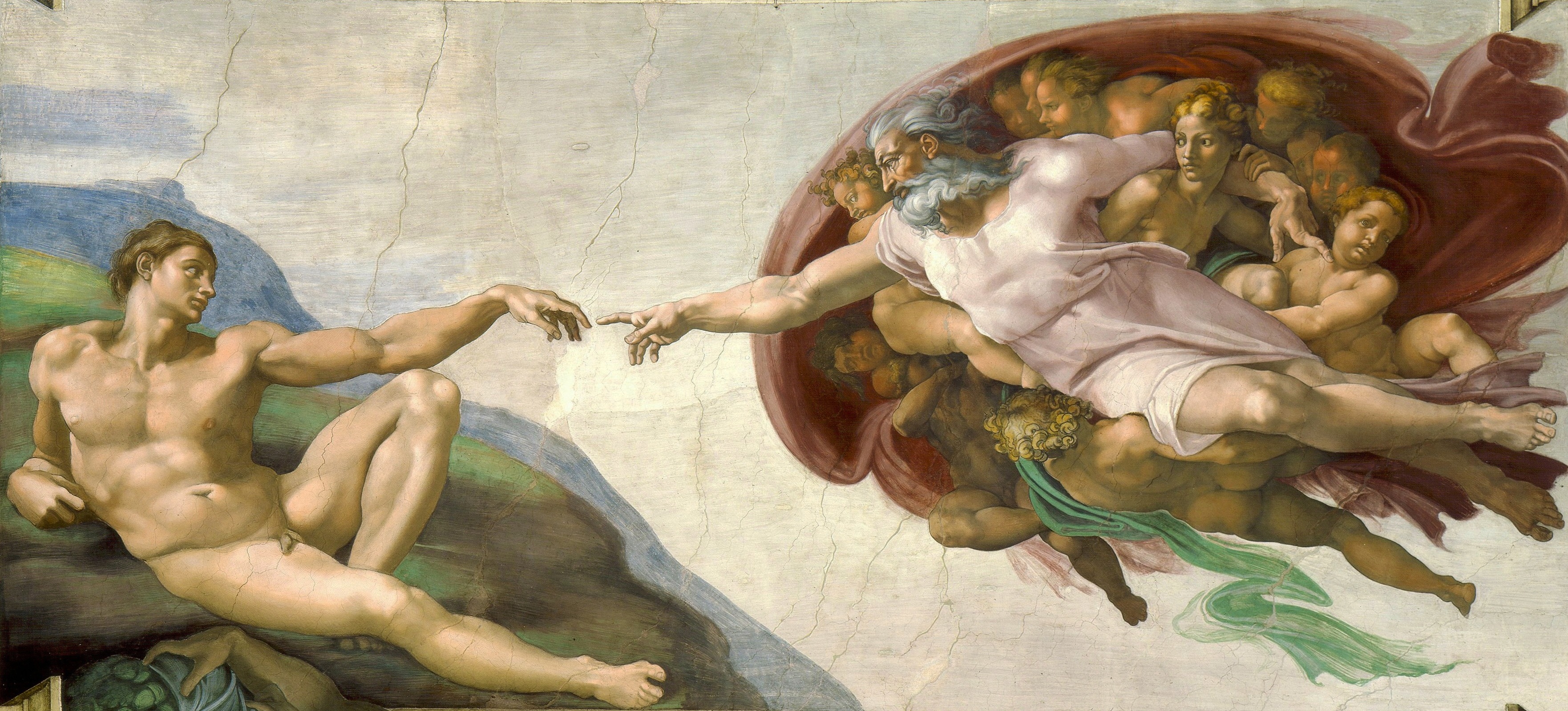 Creation of Adam by Michelangelo Reproduction
