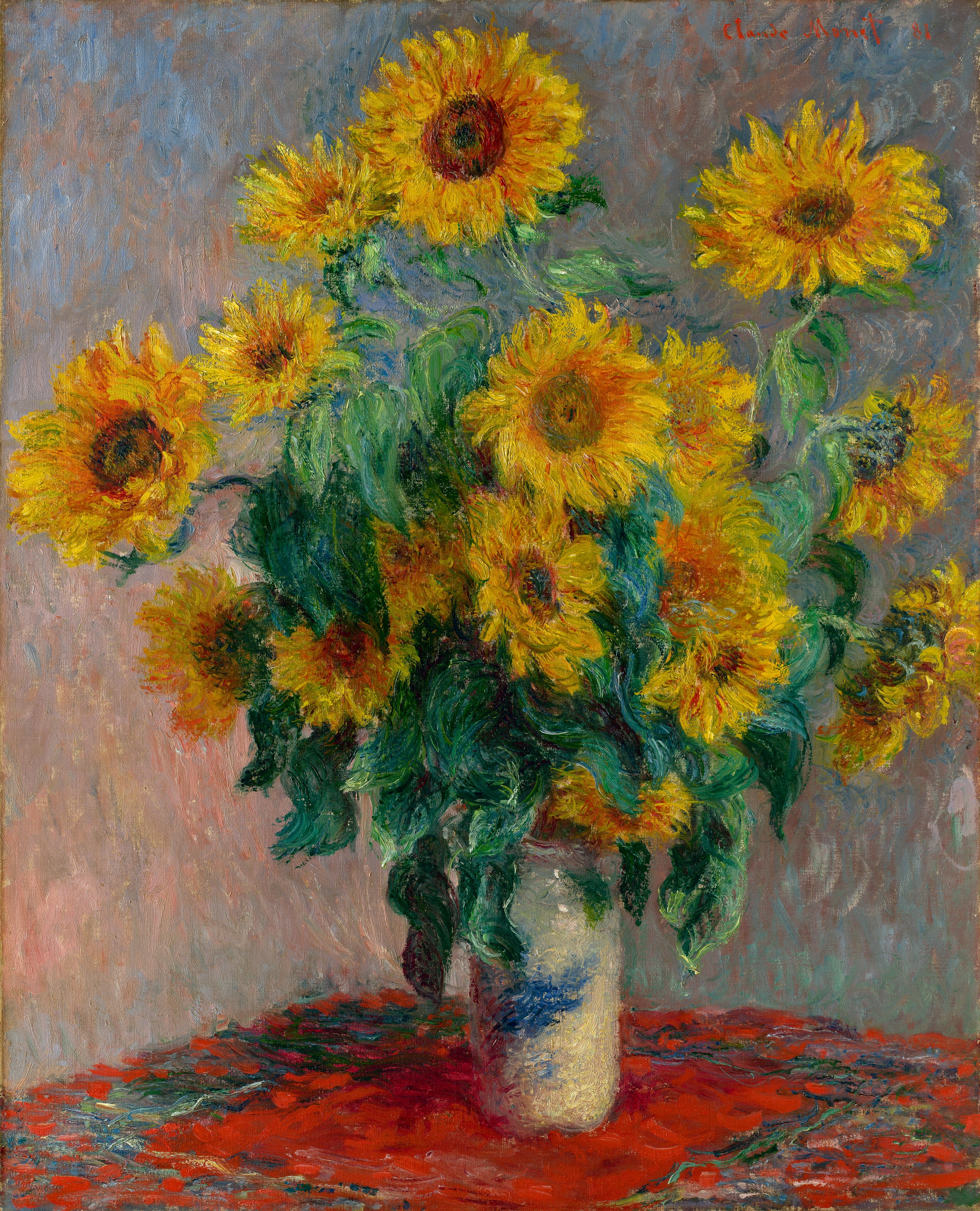 Bouquet of Sunflowers by Claude Monet reproduction