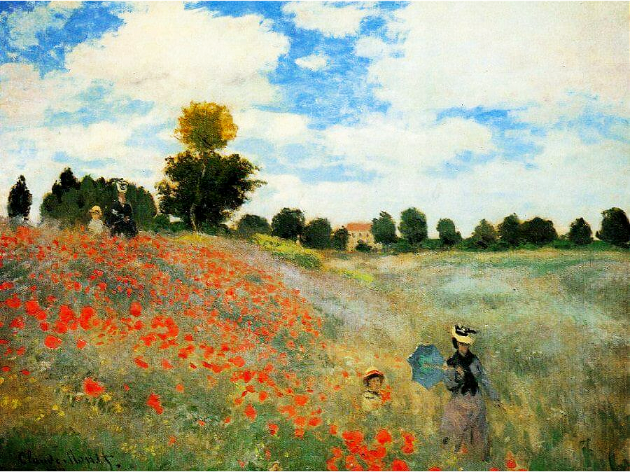 Poppy Field Argenteuil by Claude Monet Reproduction