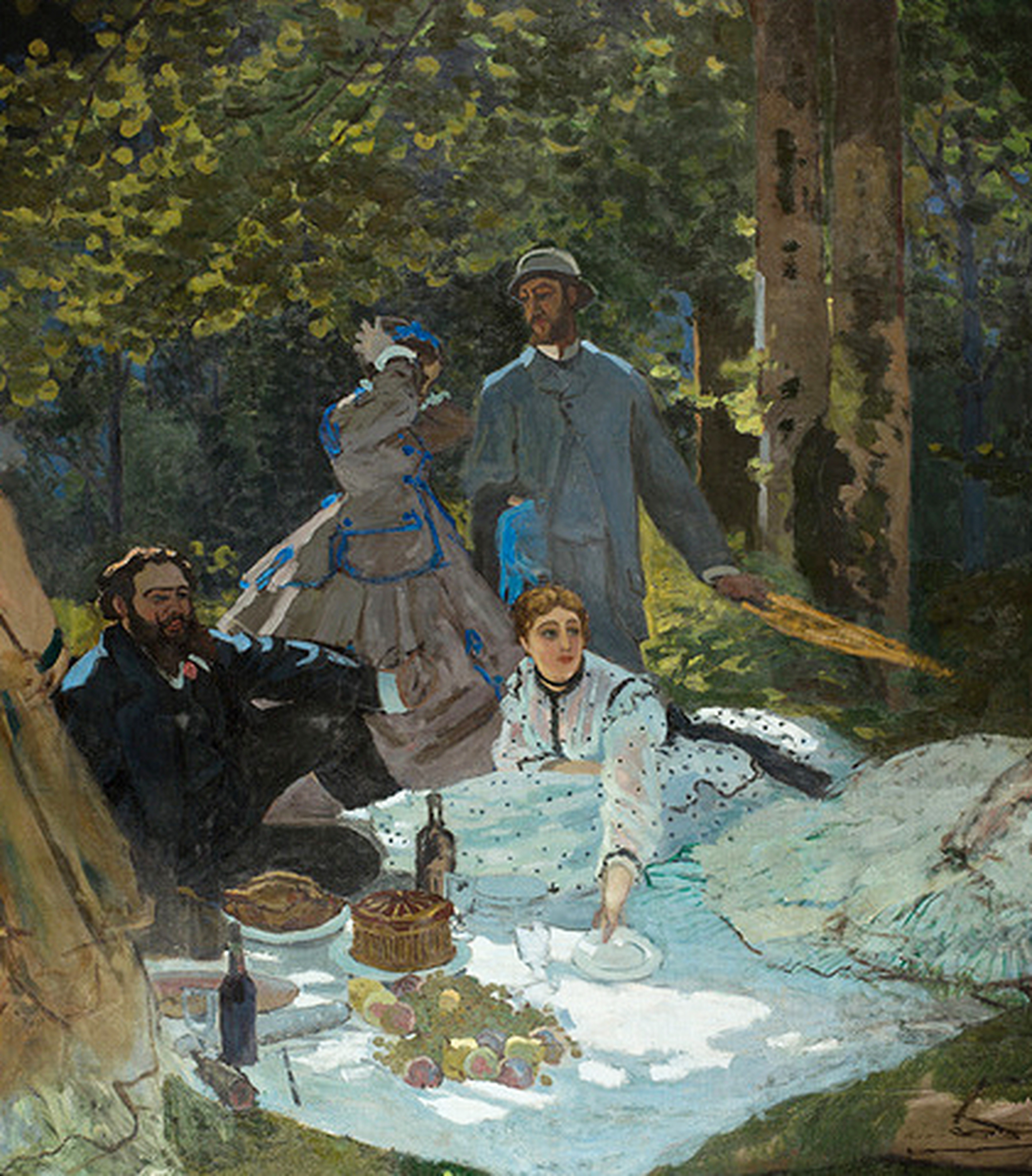 Le Déjeuner sur l'herbe (Luncheon on the Grass) Central Panel by Claude Monet Reproduction