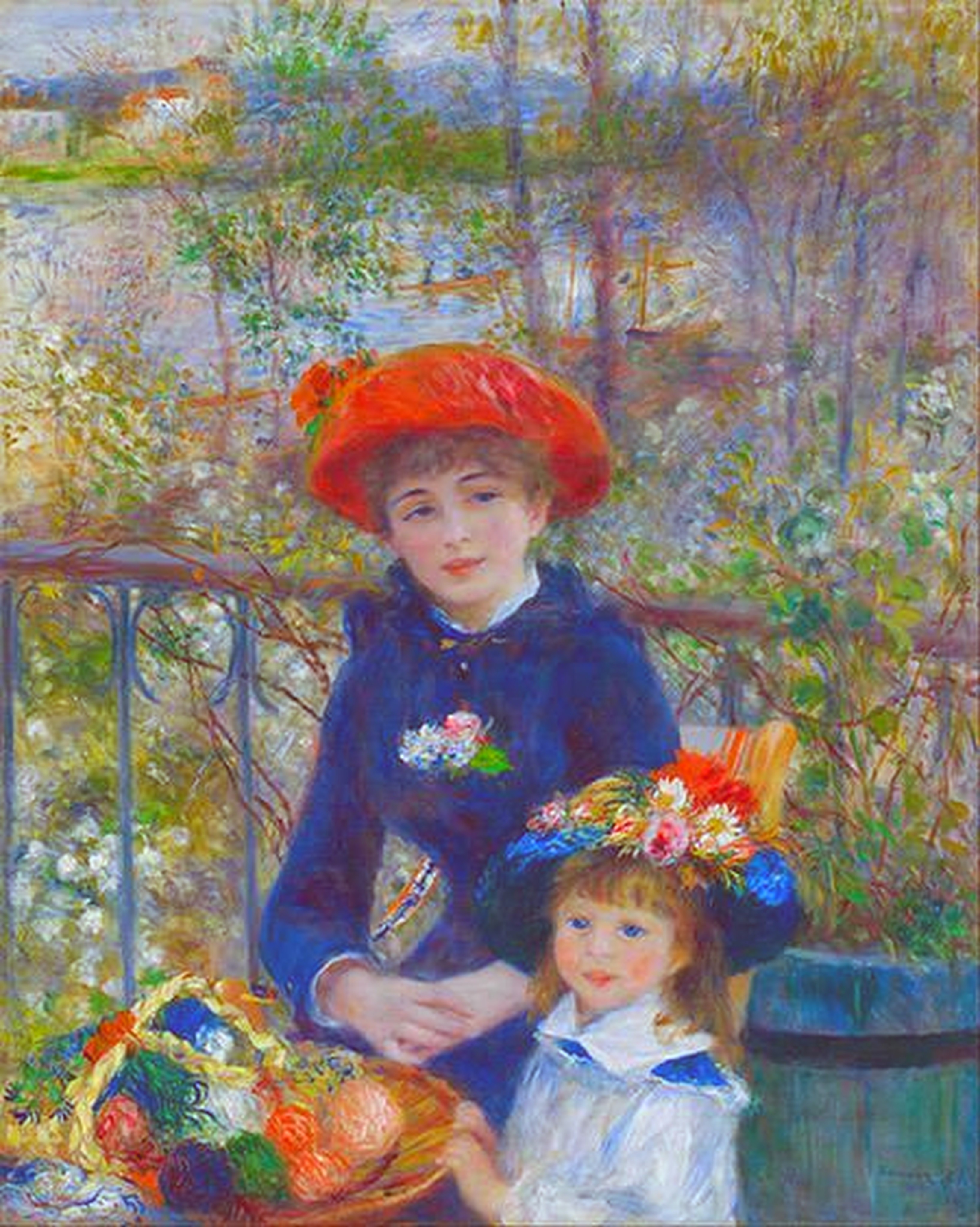 Two Sisters (On the Terrace) by Pierre-Auguste Renoir Reproduction