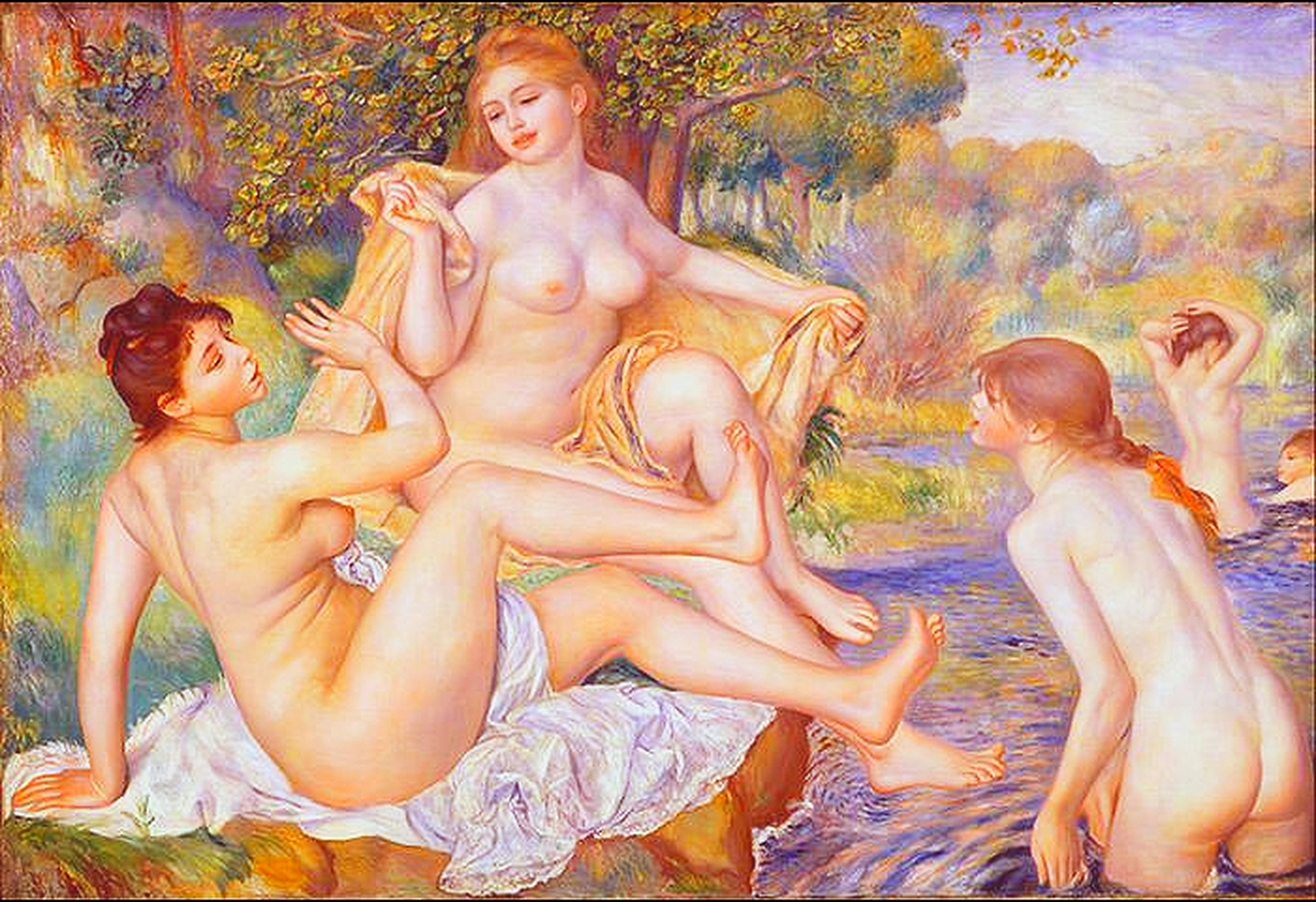 Les Grandes Baigneuses (The Large Bathers) by Pierre-Auguste Renoir Reproduction
