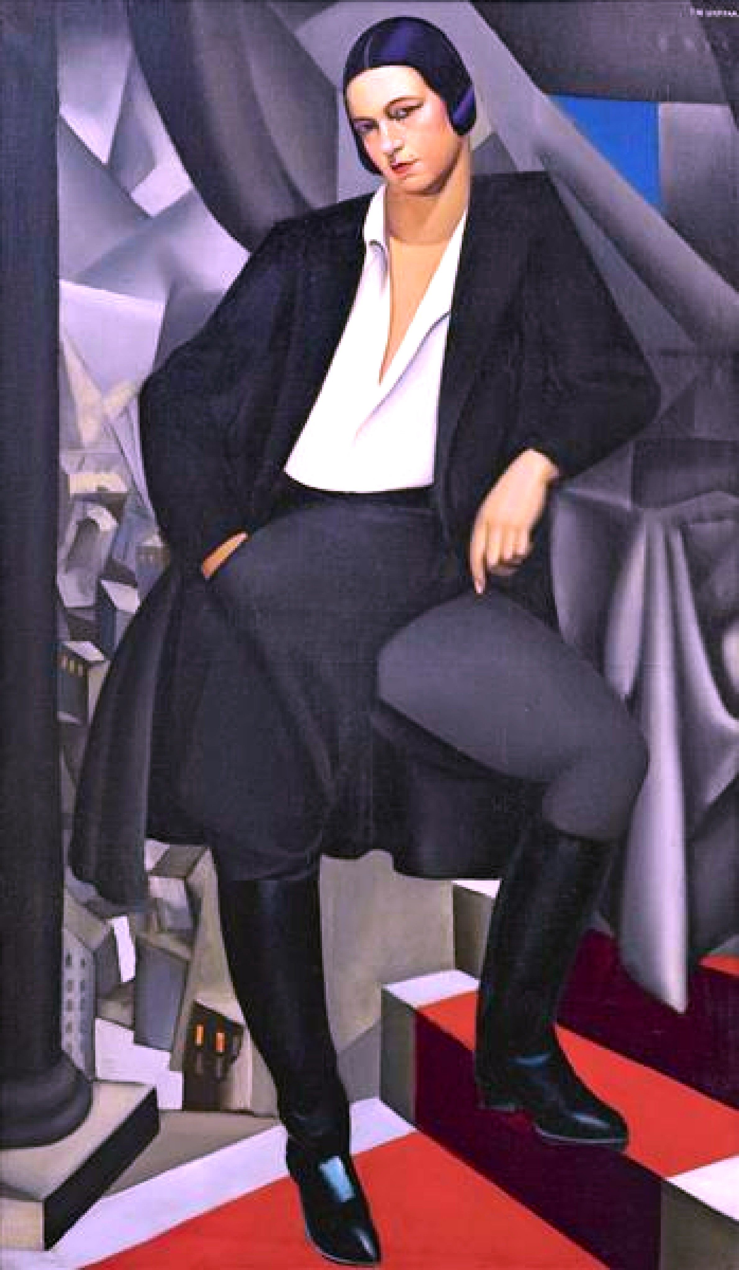 Portrait of the Duchess of La Salle by Tamara de Lempicka Reproduction