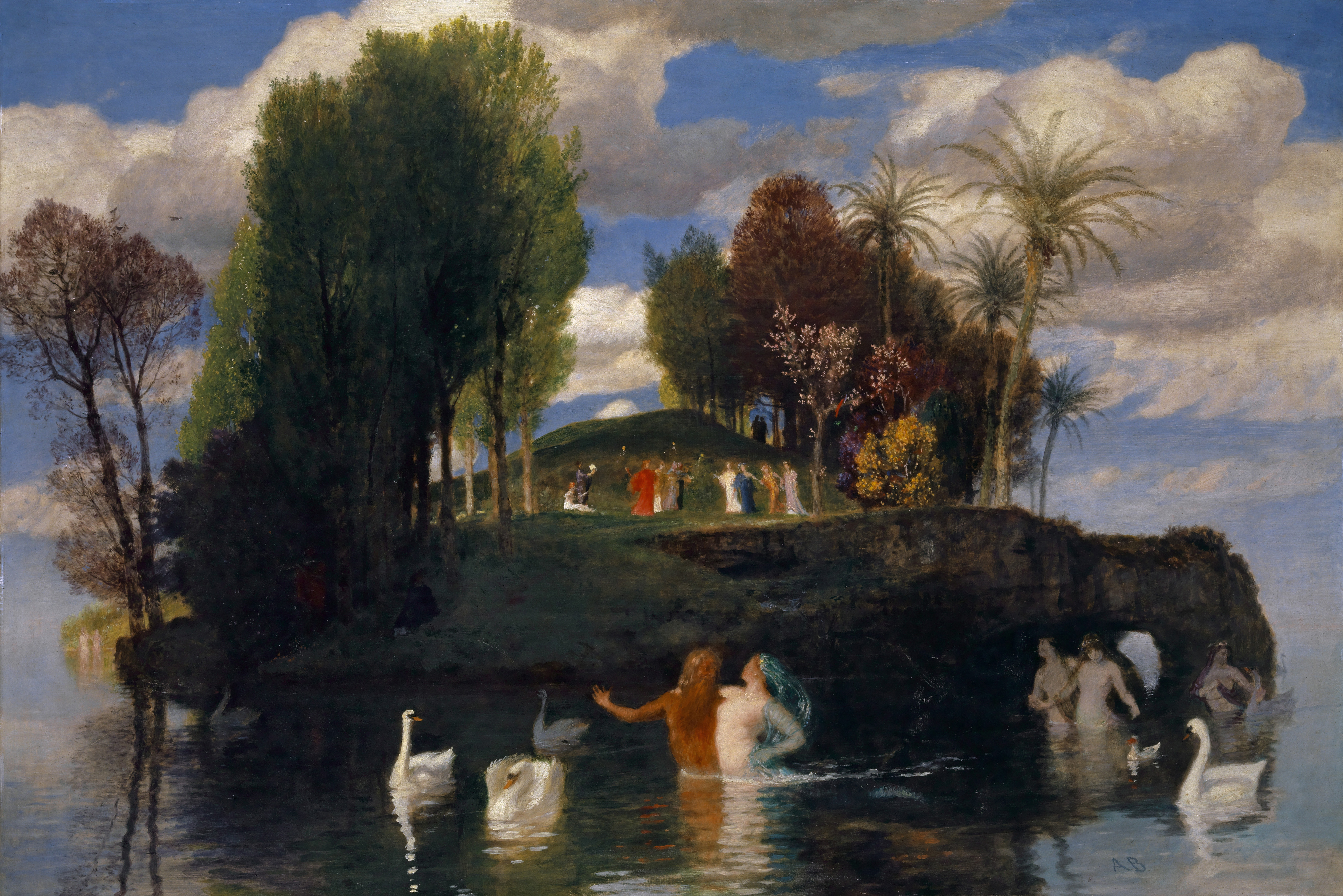 The Island of Life by Arnold Böcklin Reproduction