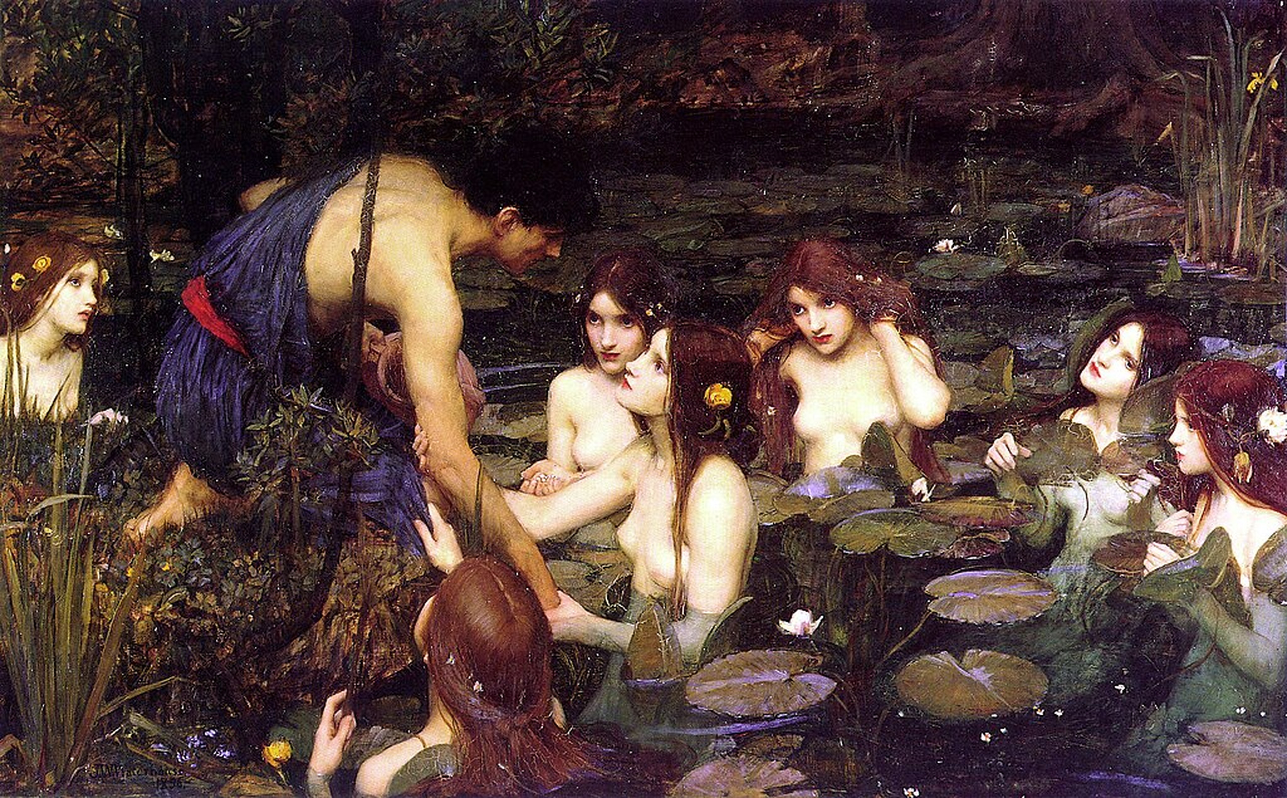 Hylas and the Nymphs by John William Waterhouse Reproduction