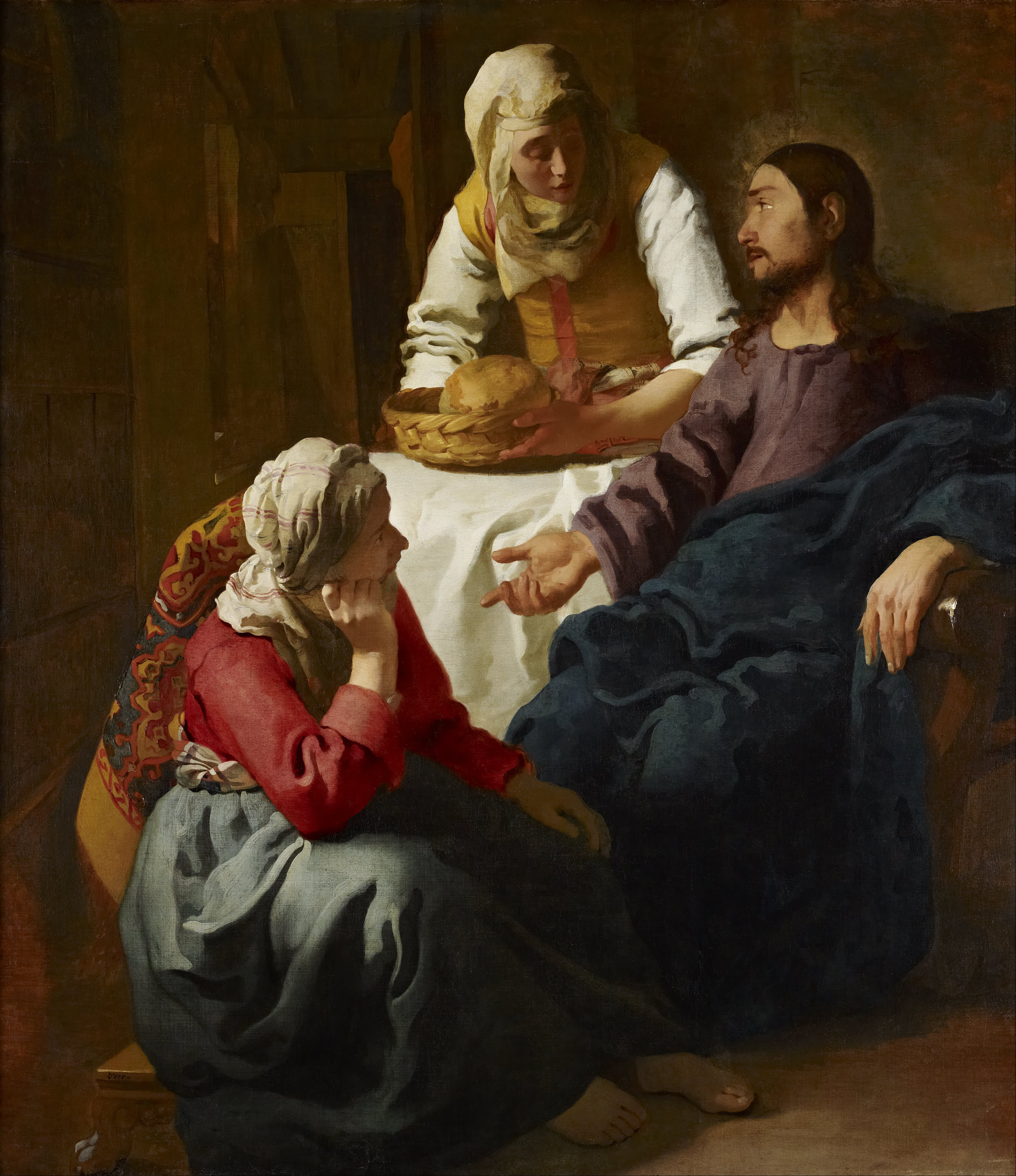 Christ in the House of Martha and Mary by Johannes Vermeer Reproduction