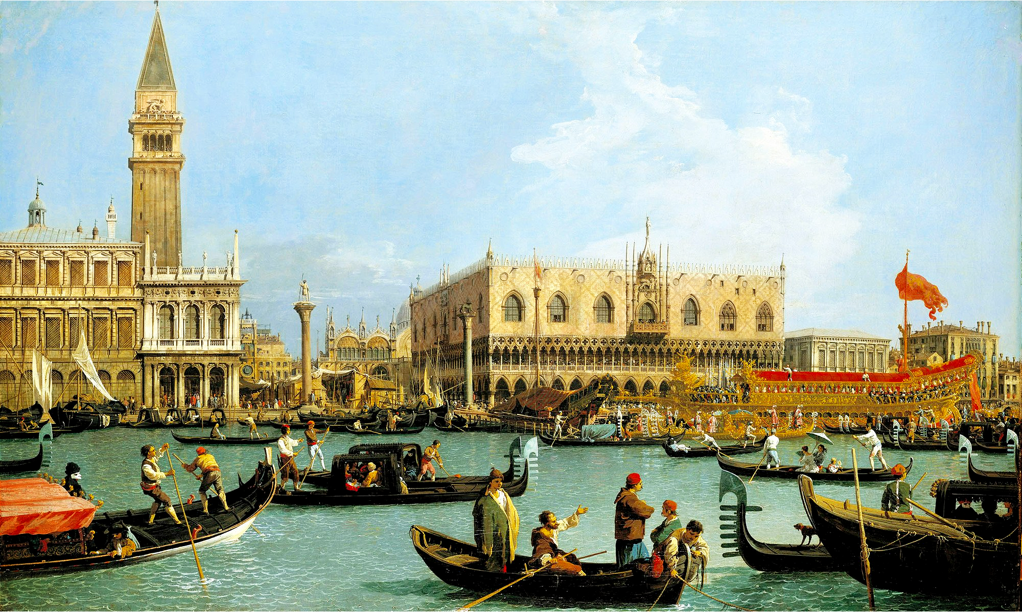 The Bacino di San Marco on Ascension Day by Canaletto Reproduction