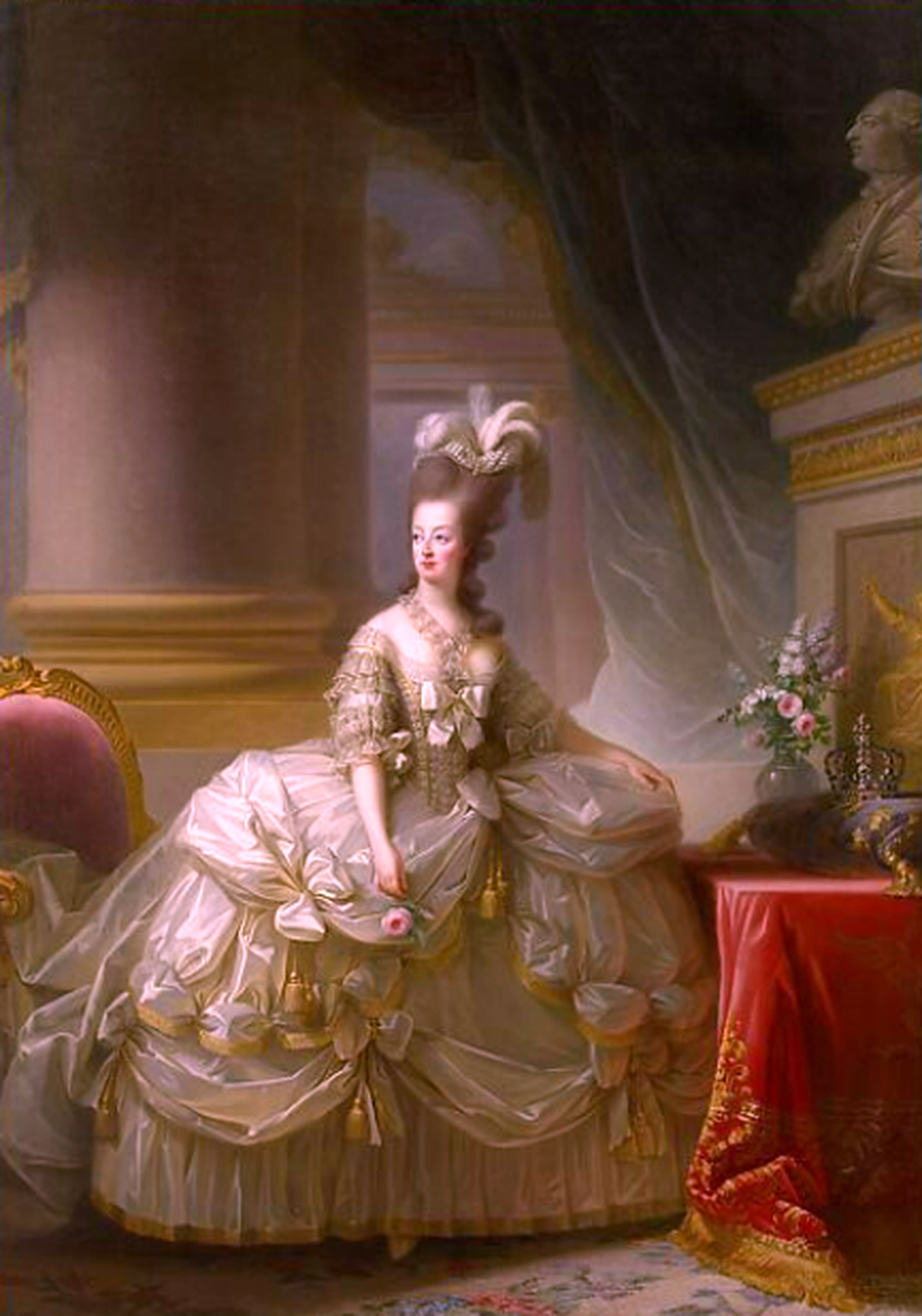  Marie Antoinette in Court Dress by Élisabeth Vigée Le Brun Reproduction
