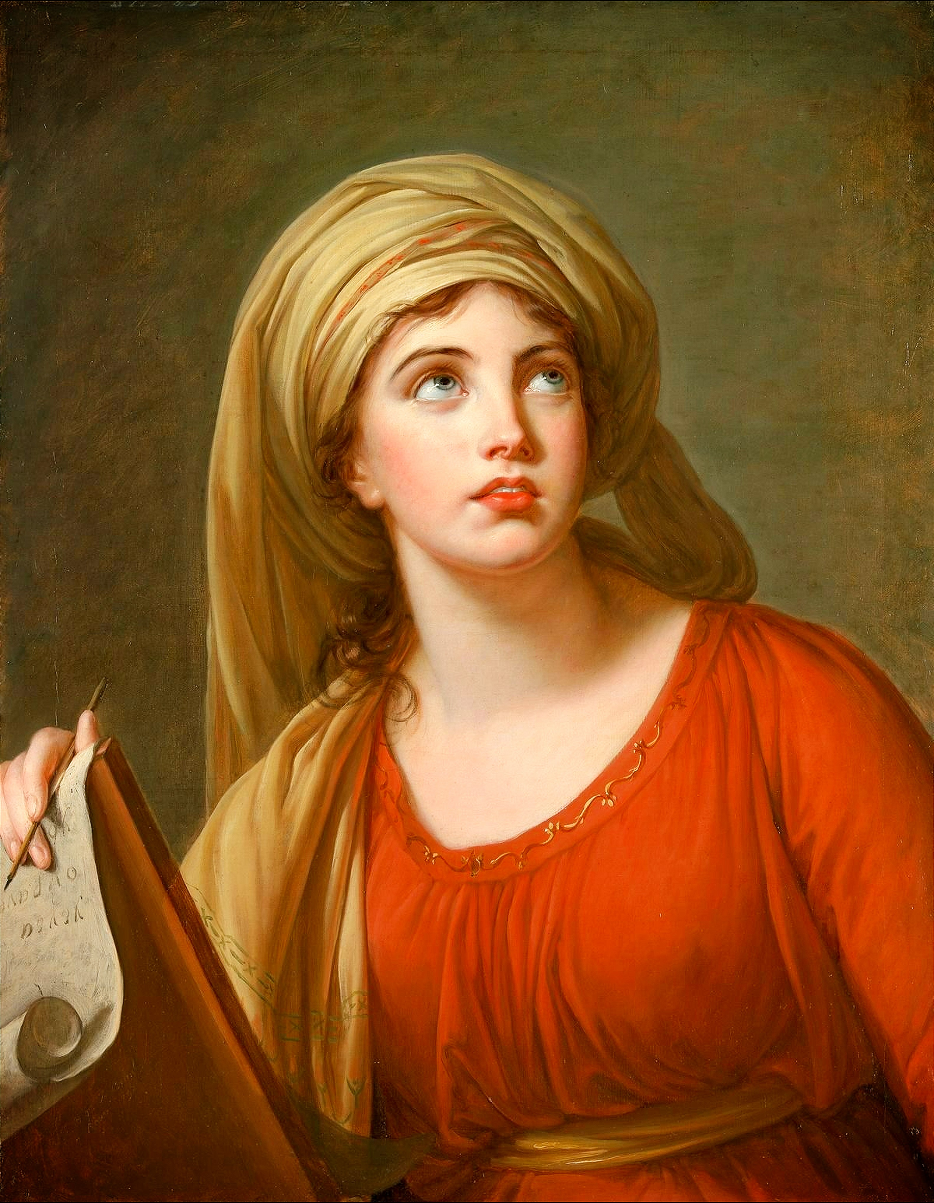 Life Study of Lady Hamilton as the Cumaean Sybil by Élisabeth Vigée Le Brun Reproduction