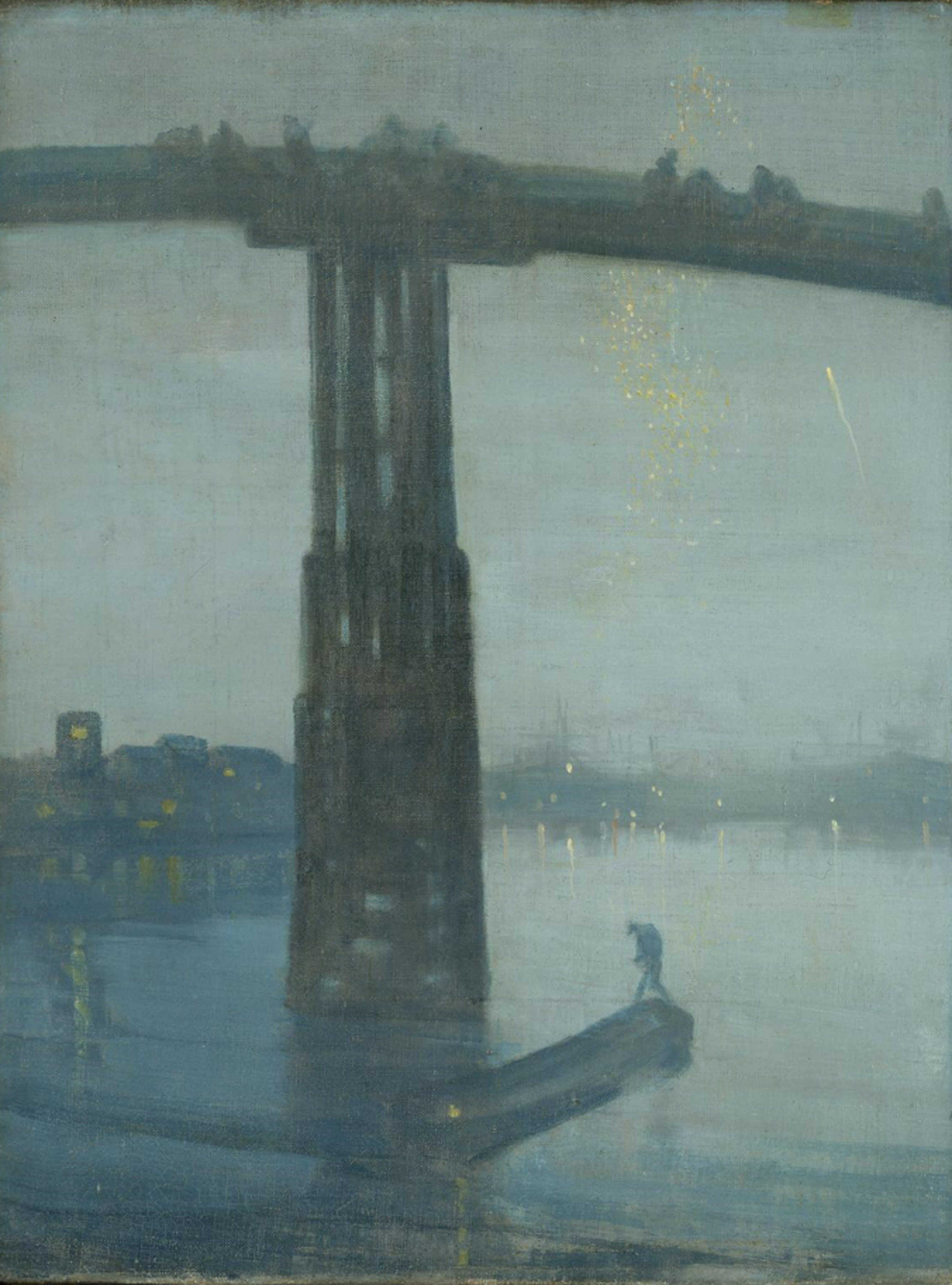  Nocturne: Blue and Gold - Old Battersea Bridge by James Abbott McNeill Whistler Reproduction