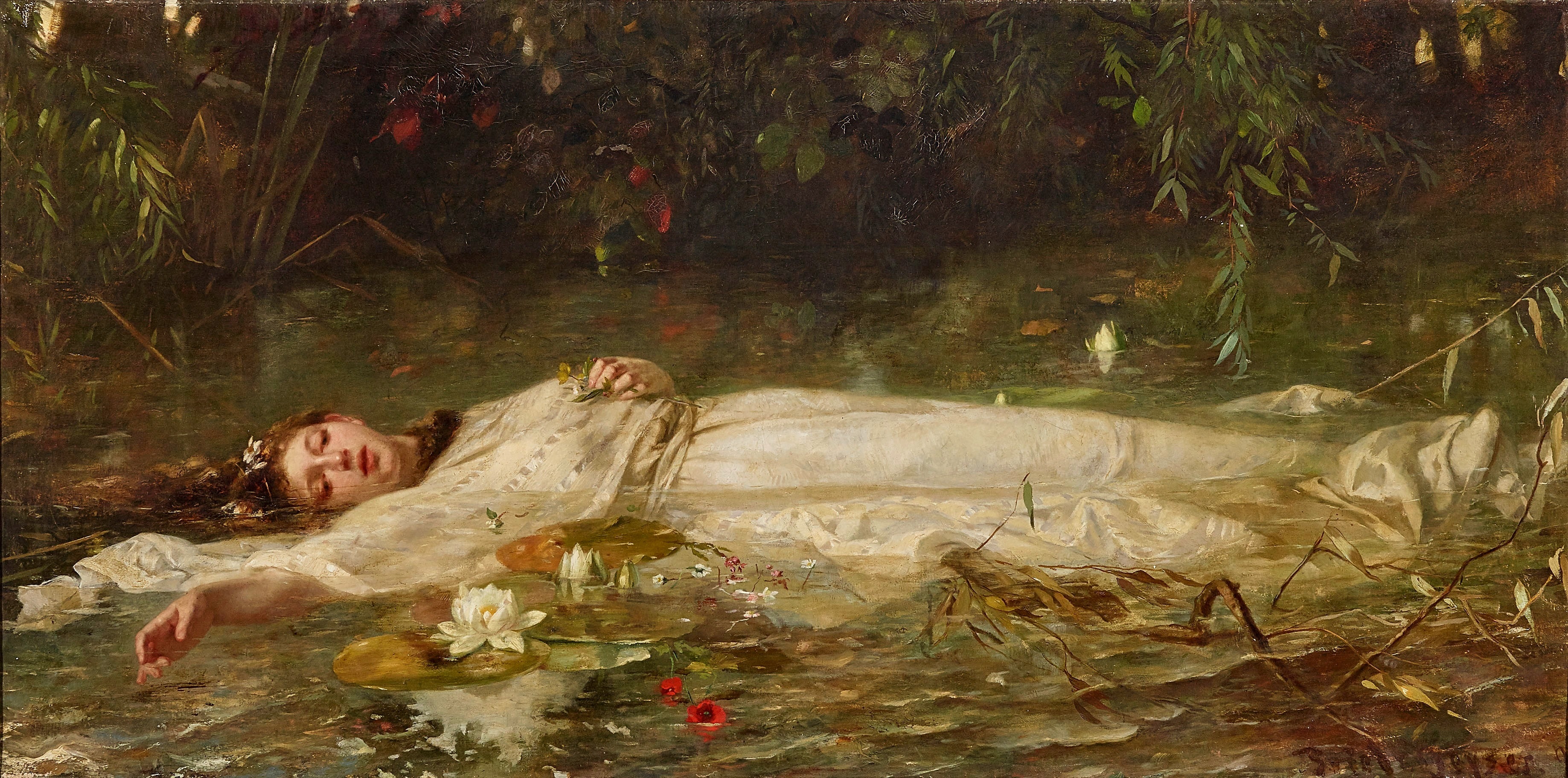 Ophelia by Friedrich Wilhelm Theodor Heyser Reproduction