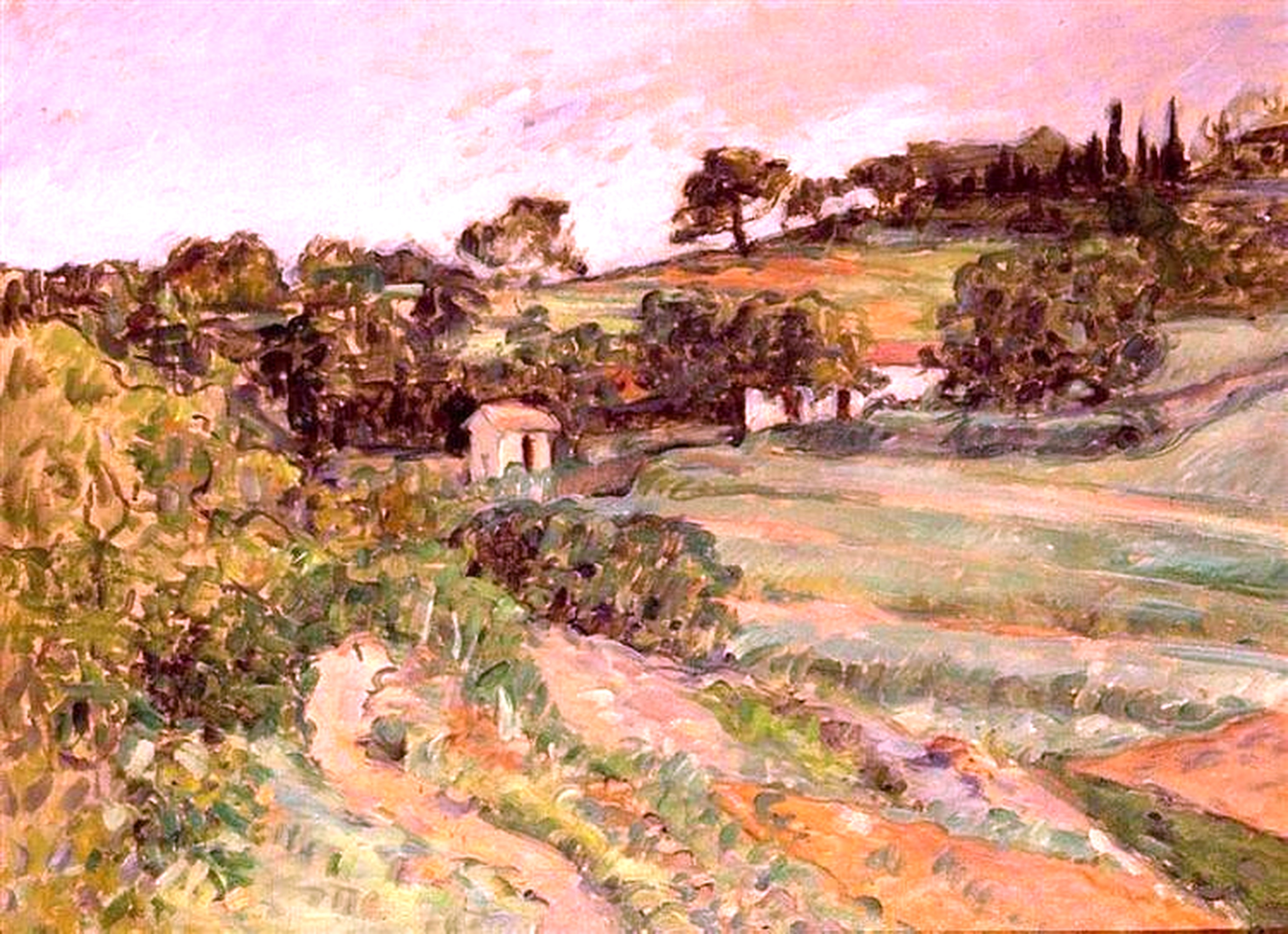 Landscape in Provence by Paul Cézanne Reproduction