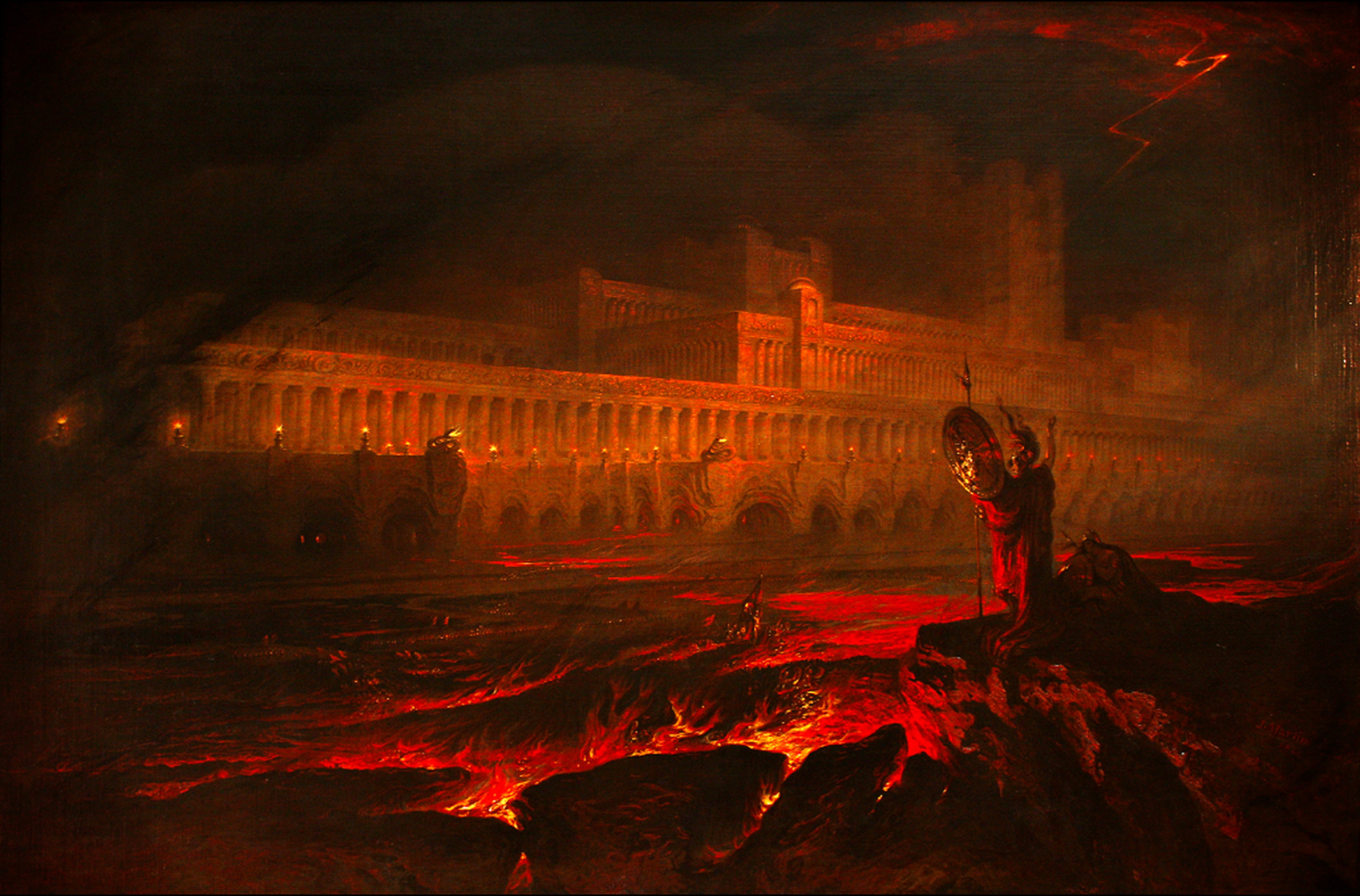 Pandemonium (Pandæmonium Paradise Lost) 1841 by John Martin Reproduction